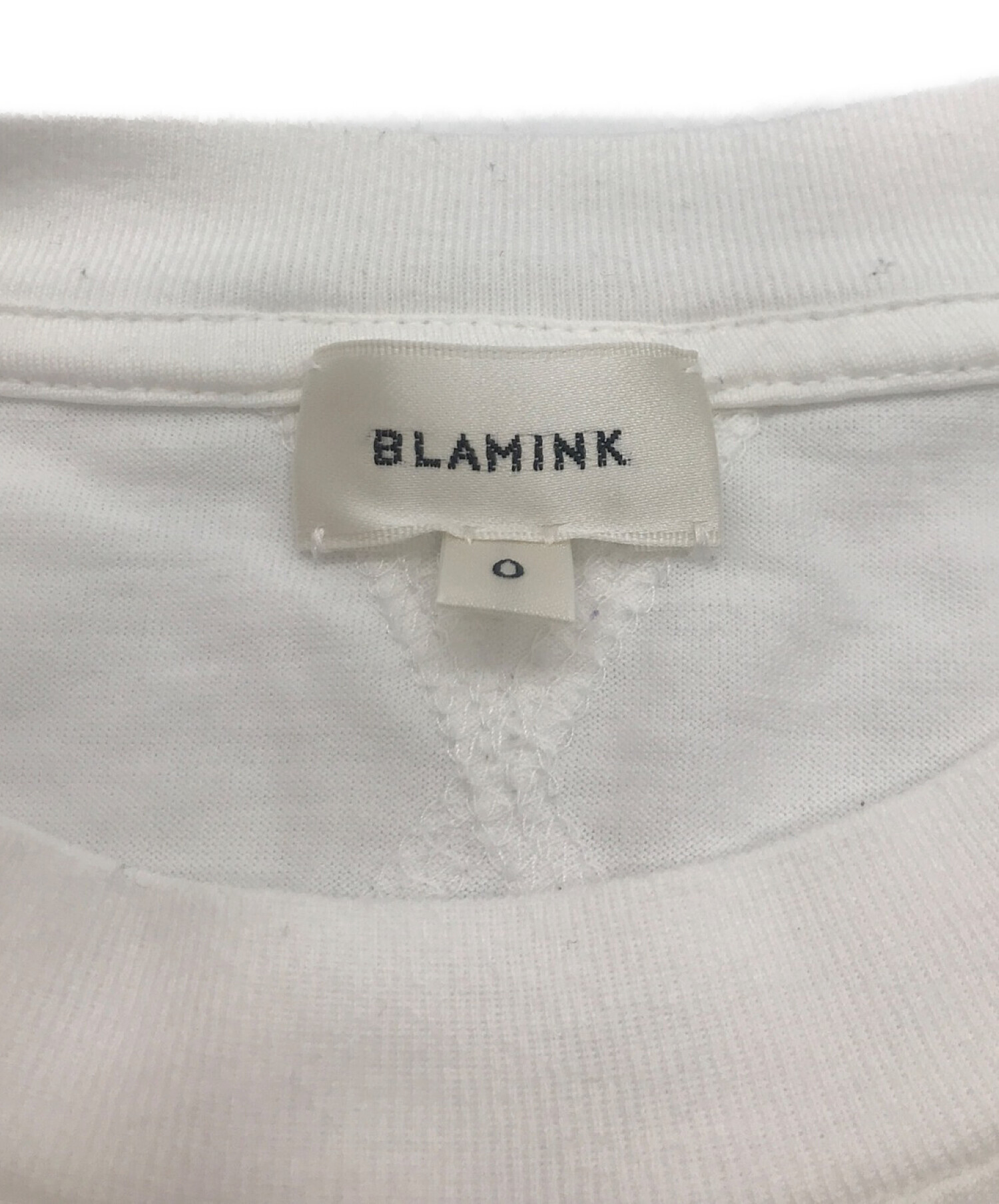 blamink ブラミンク コットン クルーネック エンブレム ノースリーブ 