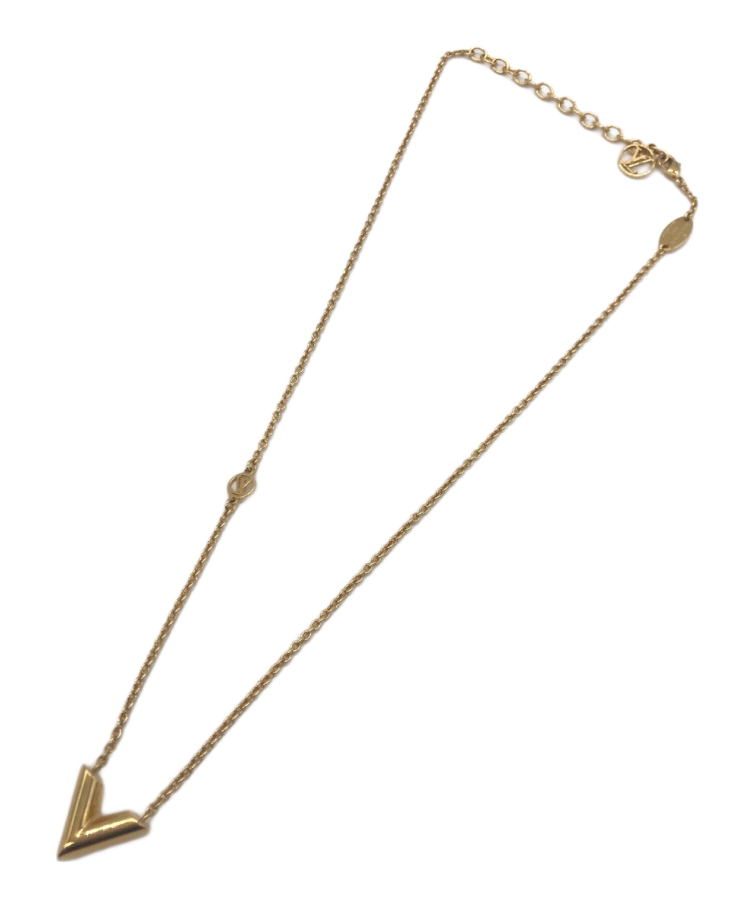 【最終処分・中古美品】ルイヴィトン ネックレス ゴールド 中古・古着通販】LOUIS VUITTON (ルイ ヴィトン) ネックレス ゴールド