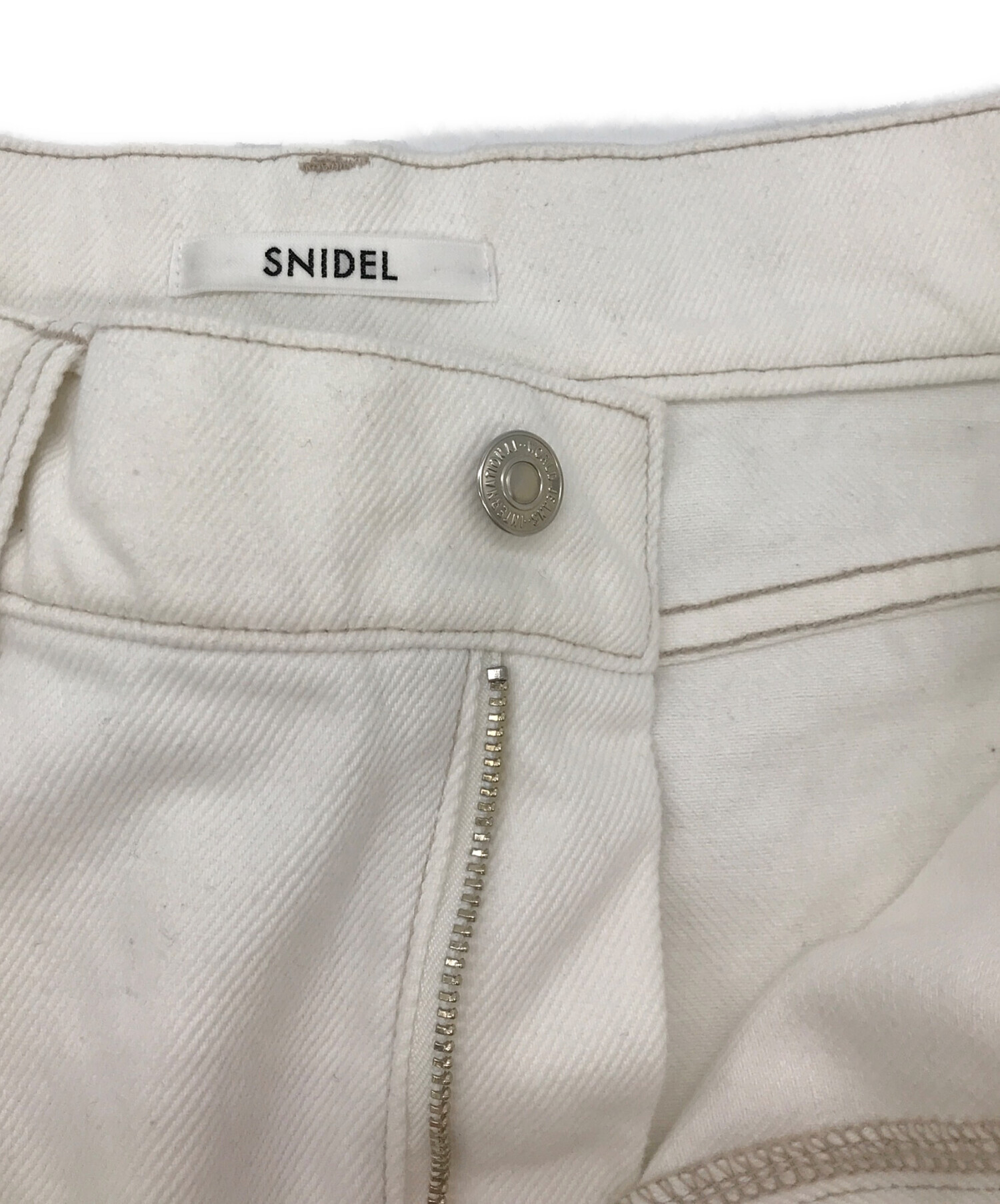 中古・古着通販】Snidel (スナイデル) タックワイドデニムパンツ