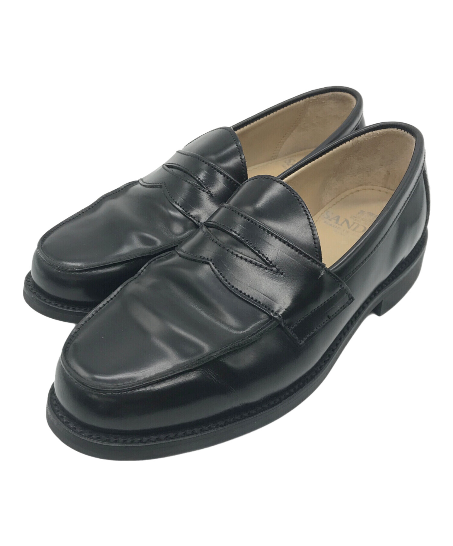 中古・古着通販】SANDERS (サンダース) BUTT SEAM LOAFER ブラック