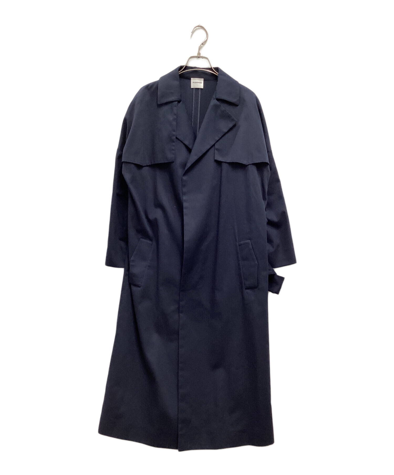 中古・古着通販】SEVENROOMS (セブンルームス) ロングコート ネイビー 