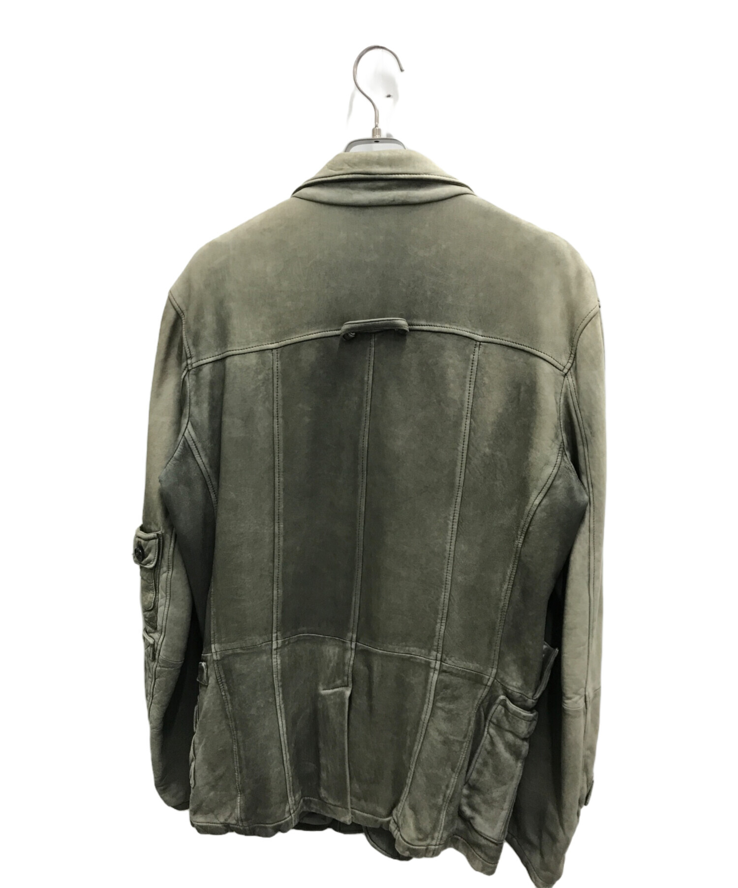 Dolce & Gabbana スエード ミリタリー レザージャケット 50