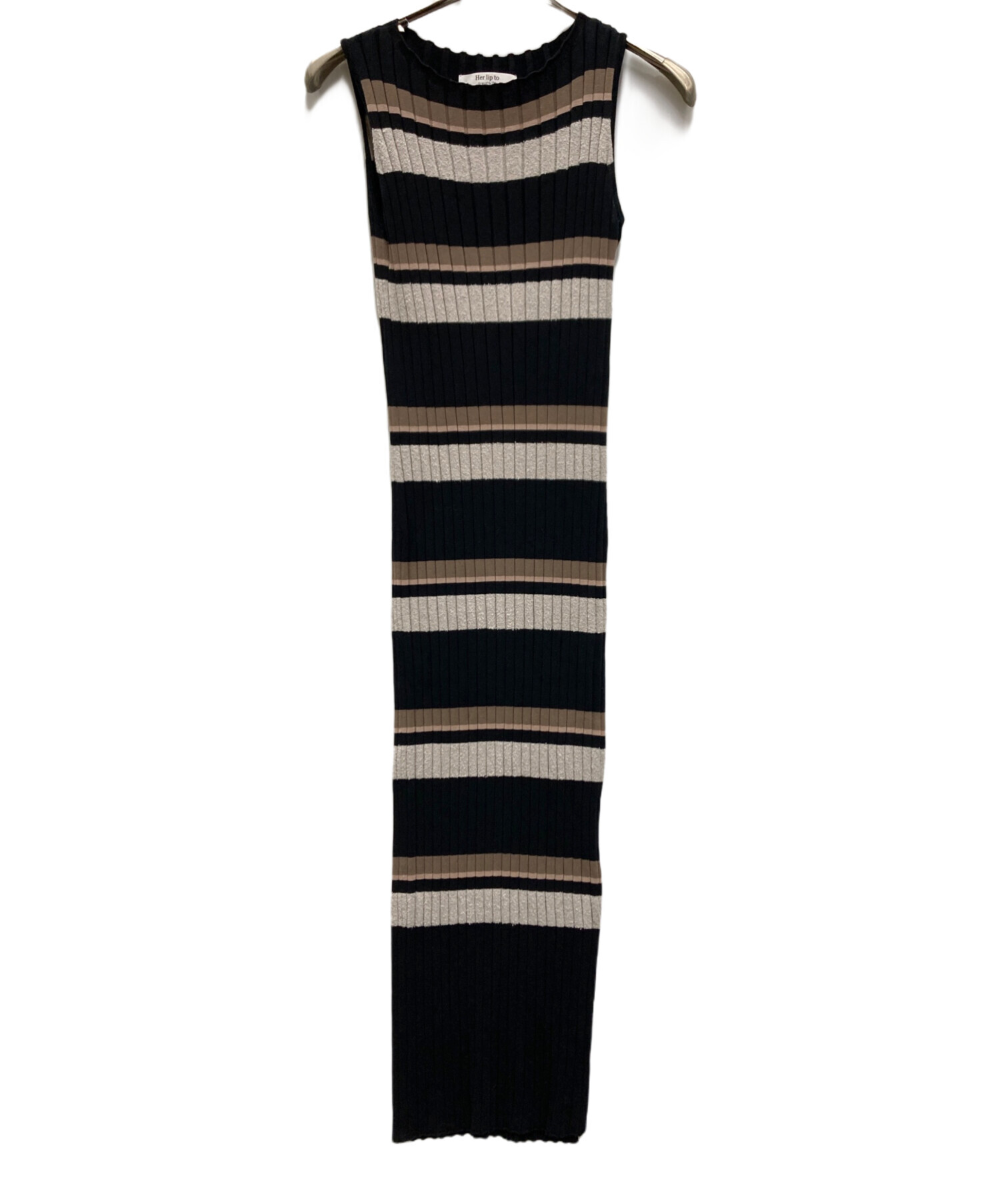 中古・古着通販】Her lip to (ハーリップトゥ) Cotton Striped 中古・古着通販】Her lip to (ハーリップトゥ) Cotton Striped