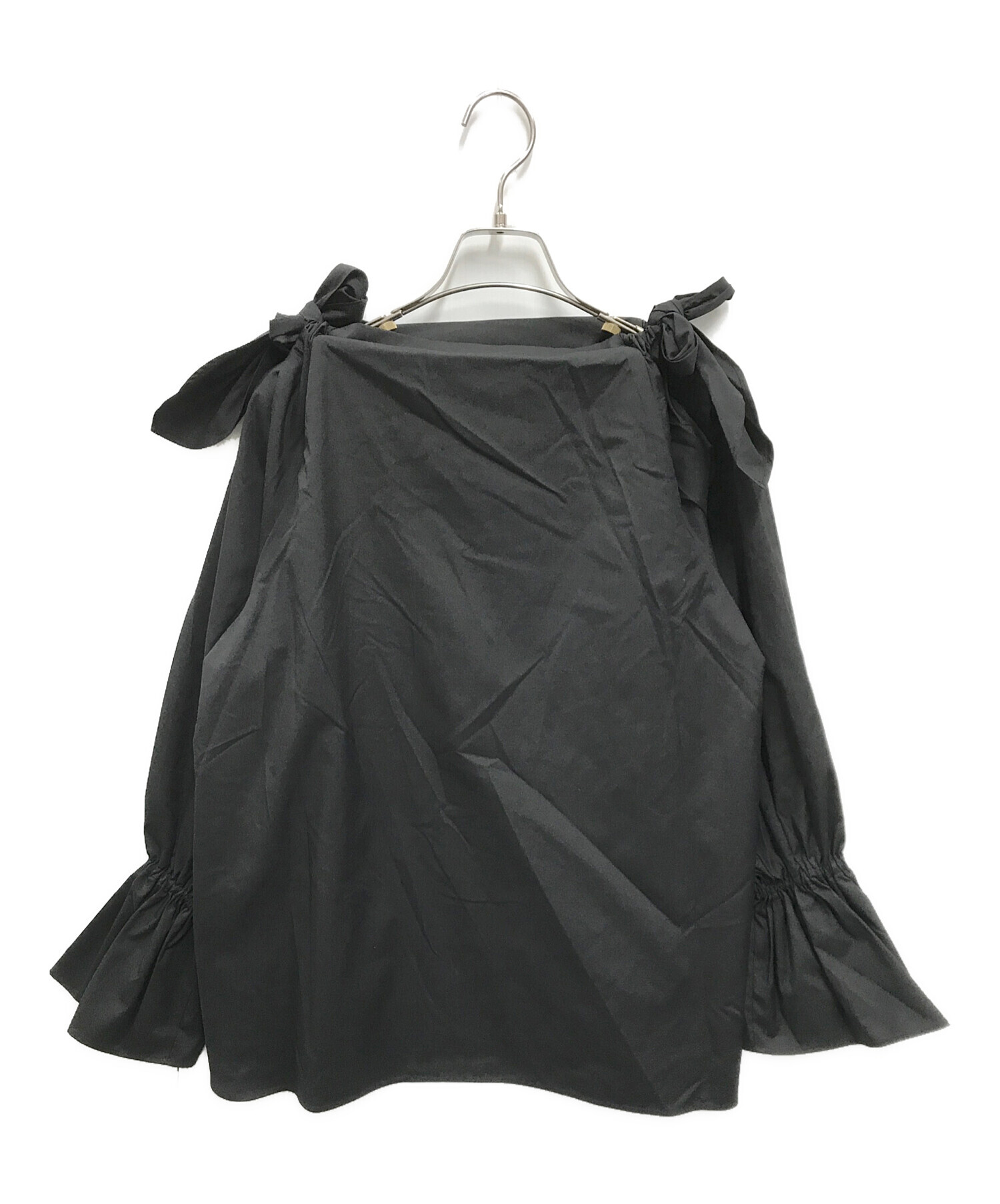 中古・古着通販】roughlow (ラフロー) shoulder ribbon blouse 