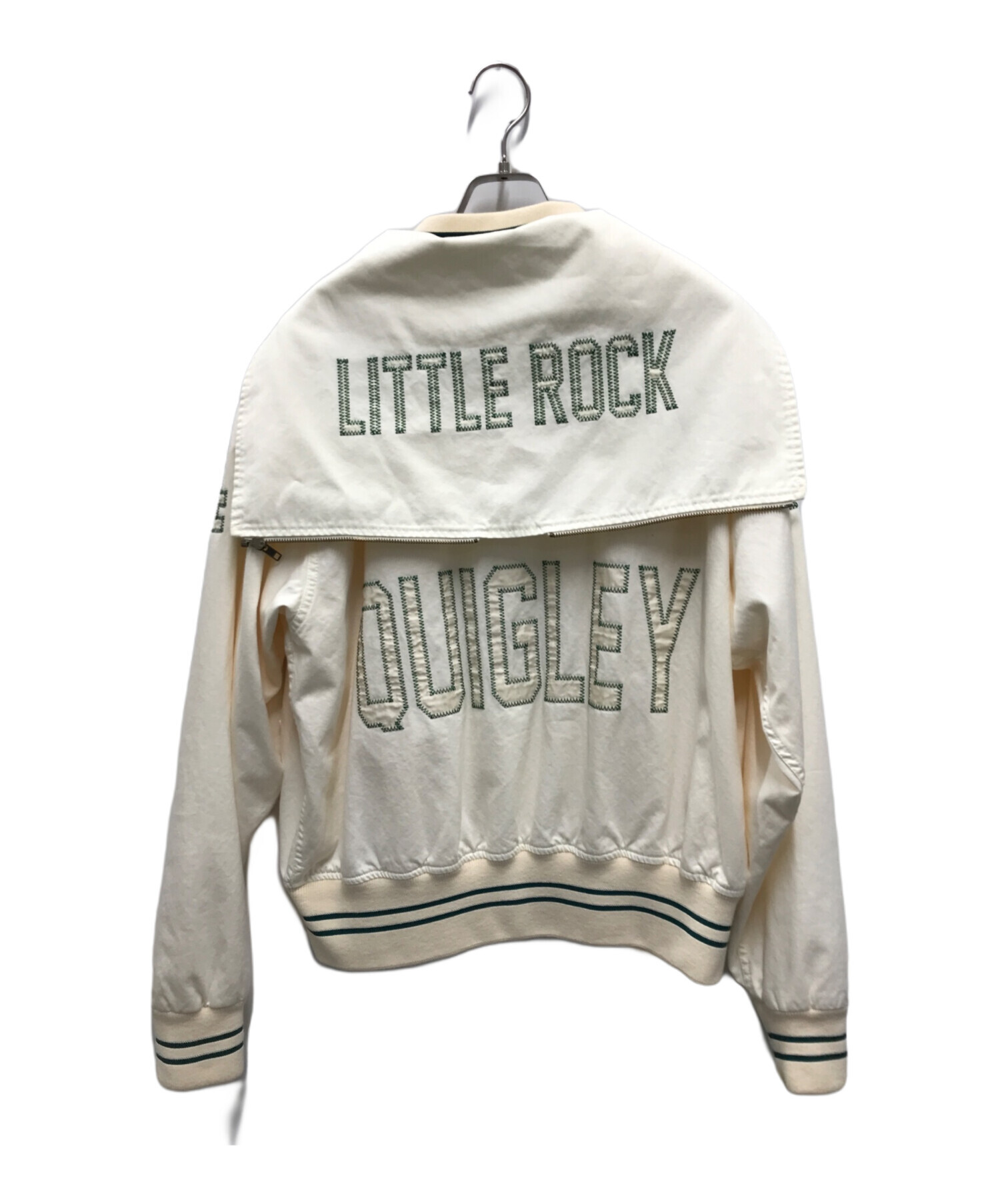 QUIGLEY スタジャン 44 中古・古着通販】Quigley (キグリー) COTTON HOOD VARSITY JACKET