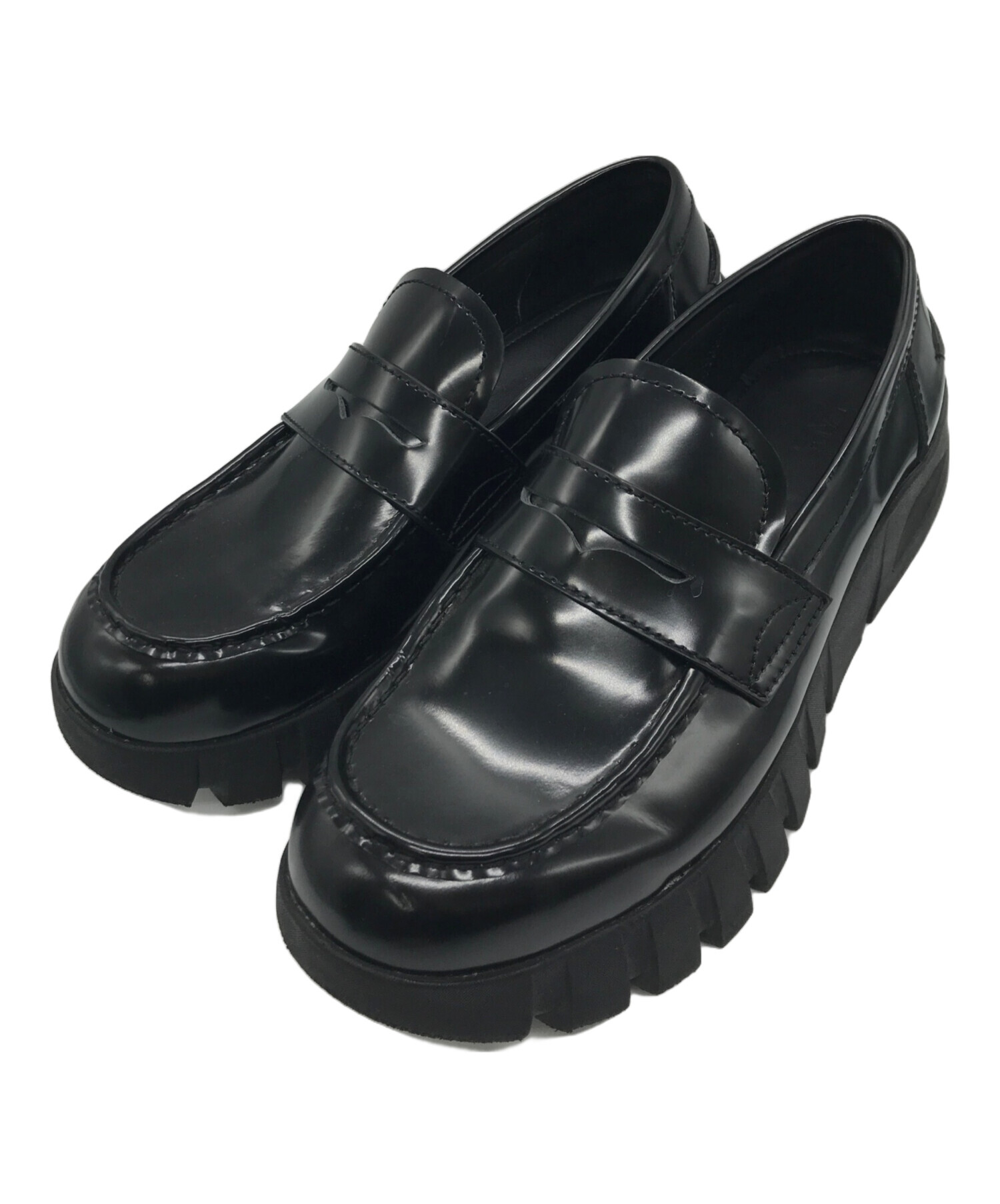 中古・古着通販】ZARA (ザラ) vibram (ビブラム) LEATHER LOAFERS