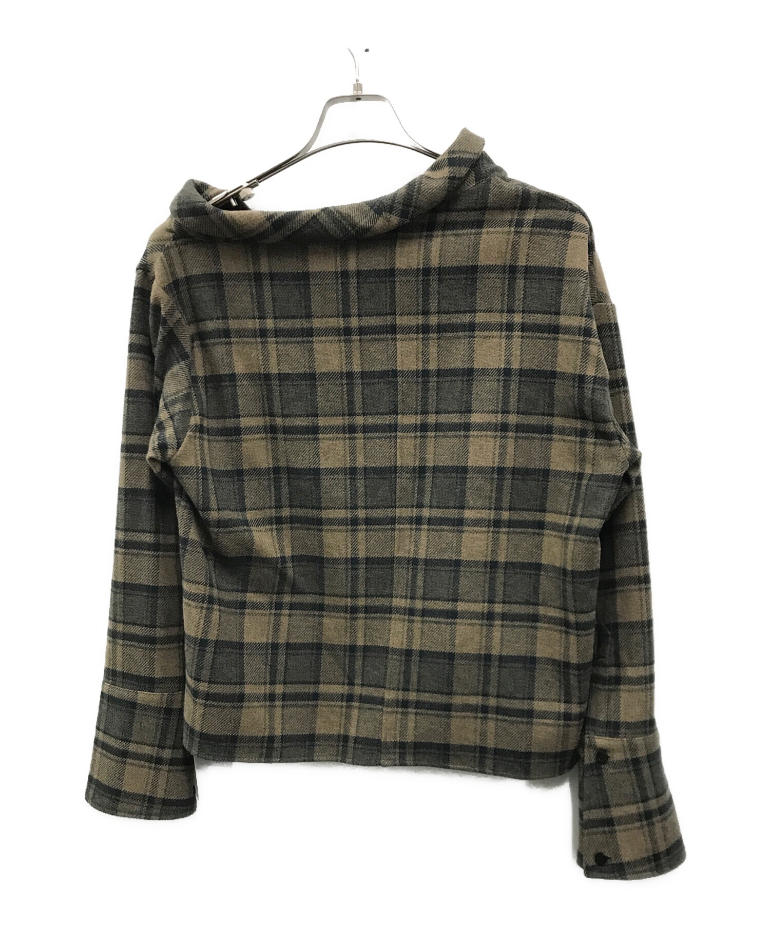 中古・古着通販】sheller (シェリエ) flare cuffs one shoulder shirt 