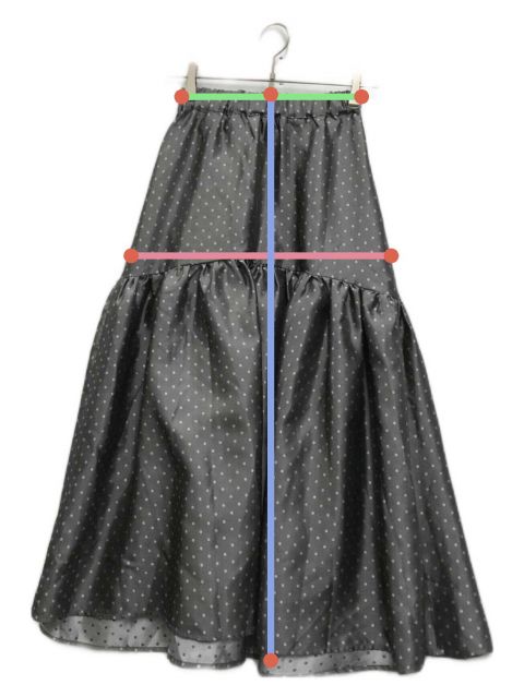 ELLIE ドットフレアスカート/ グレー エリー ELLIE ドットフレアスカート グレー - メルカリ