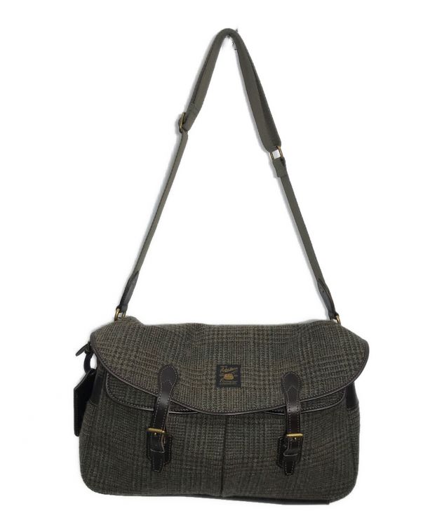 A4対応 ラルフローレン オールレザー メッセンジャーバッグ ロゴ入り ブラウン RRL ラルフローレン レザー メッセンジャーバッグ ブラウン RRL ラルフ