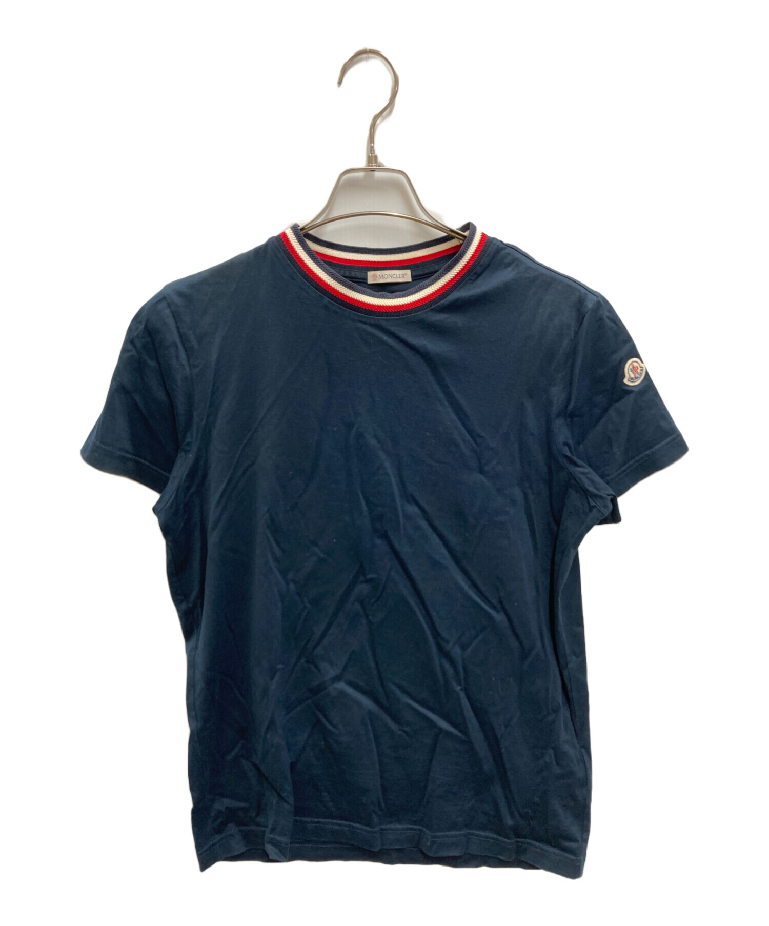 中古・古着通販】MONCLER (モンクレール) トリコロールリブ Tシャツ 