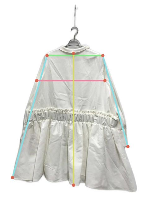 bow.a / HALF ZIP SHIRT ONE-PIECE/M/ポリエステル/WHT 3028005366744427_drawn.jpeg