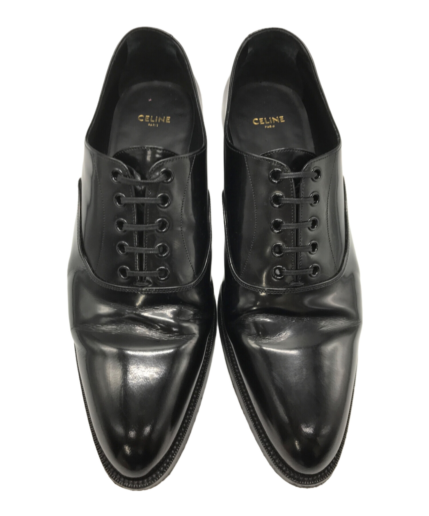 中古・古着通販】CELINE (セリーヌ) レザーレースアップブーツ