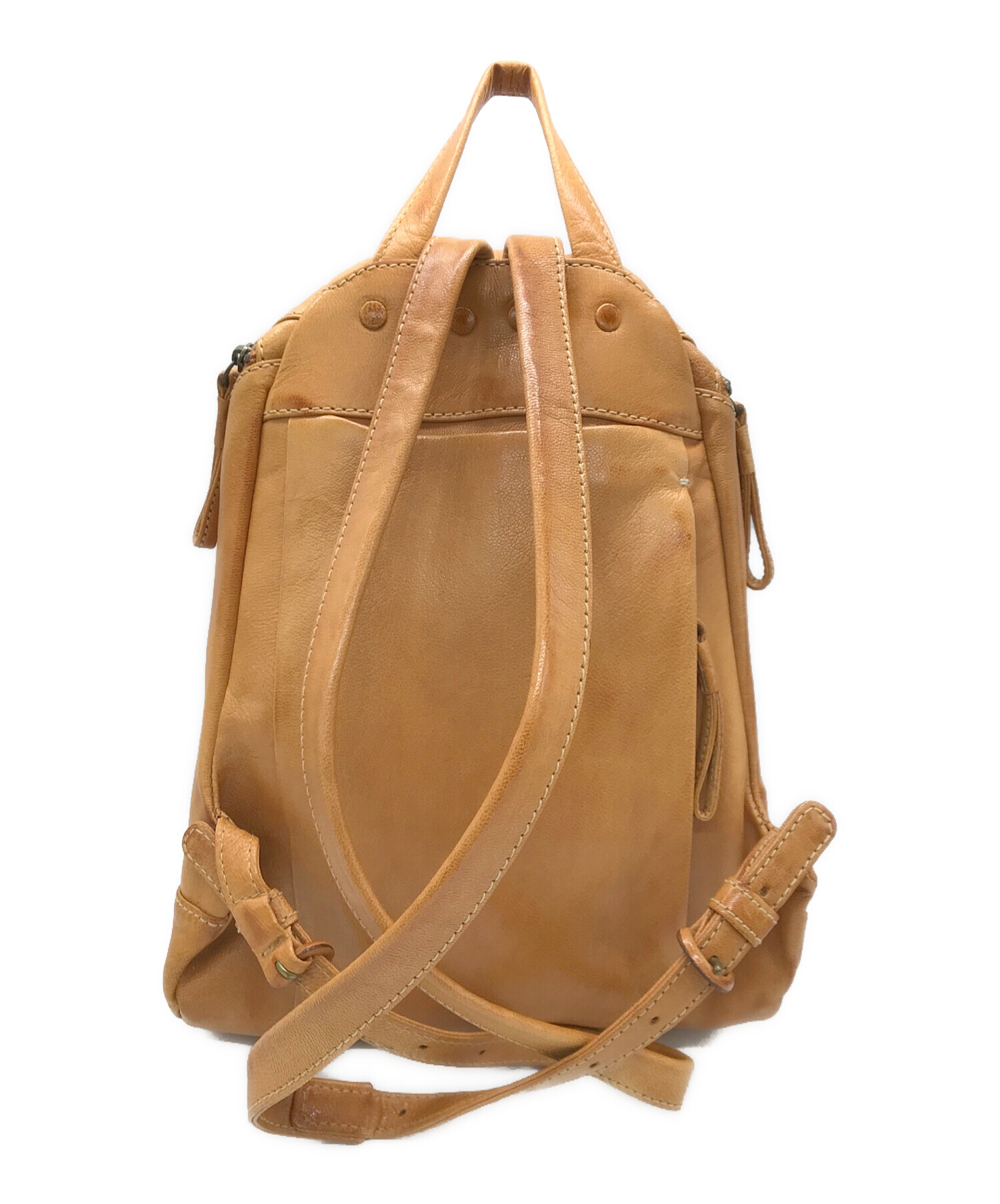 中古・古着通販】genten (ゲンテン) ゴートヌメ リュックサック