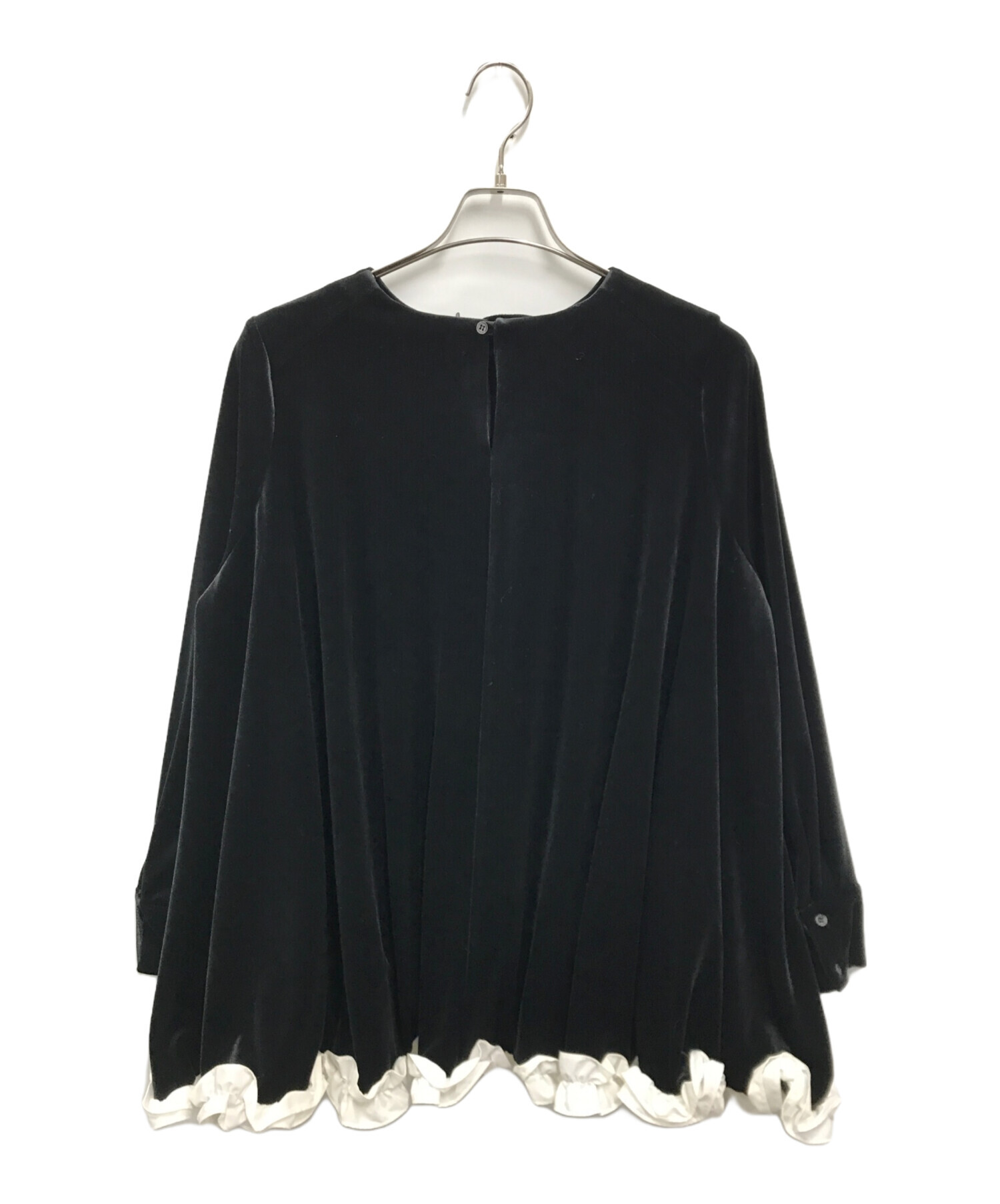 中古・古着通販】OHGA (オオガ) (ベロア トップス)VELOR TOPS ブラック