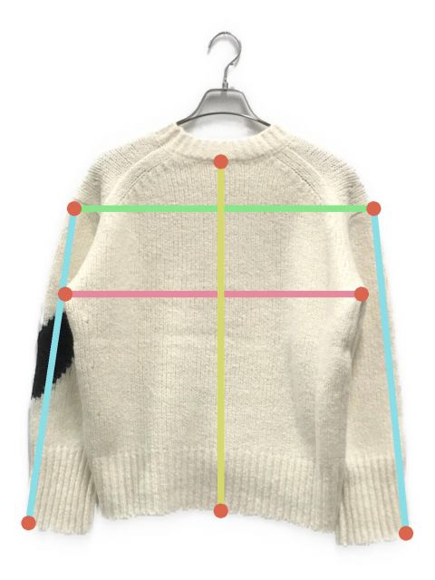 リテン Bisous Bisous knit LIT24AW-KN-002-2 中古・古着通販】LIten (リテン) Bisous knit(ビズー ニット) ホワイト