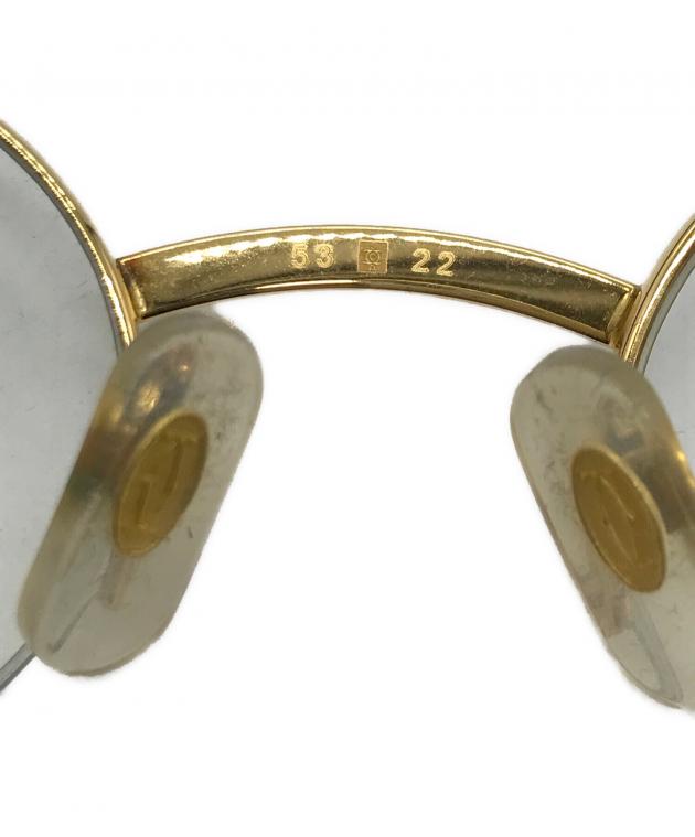 カルティエ Cartier ヴィンテージ サングラス ハーフリム ゴールド 中古・古着通販】Cartier (カルティエ) ハーフリムオーバル
