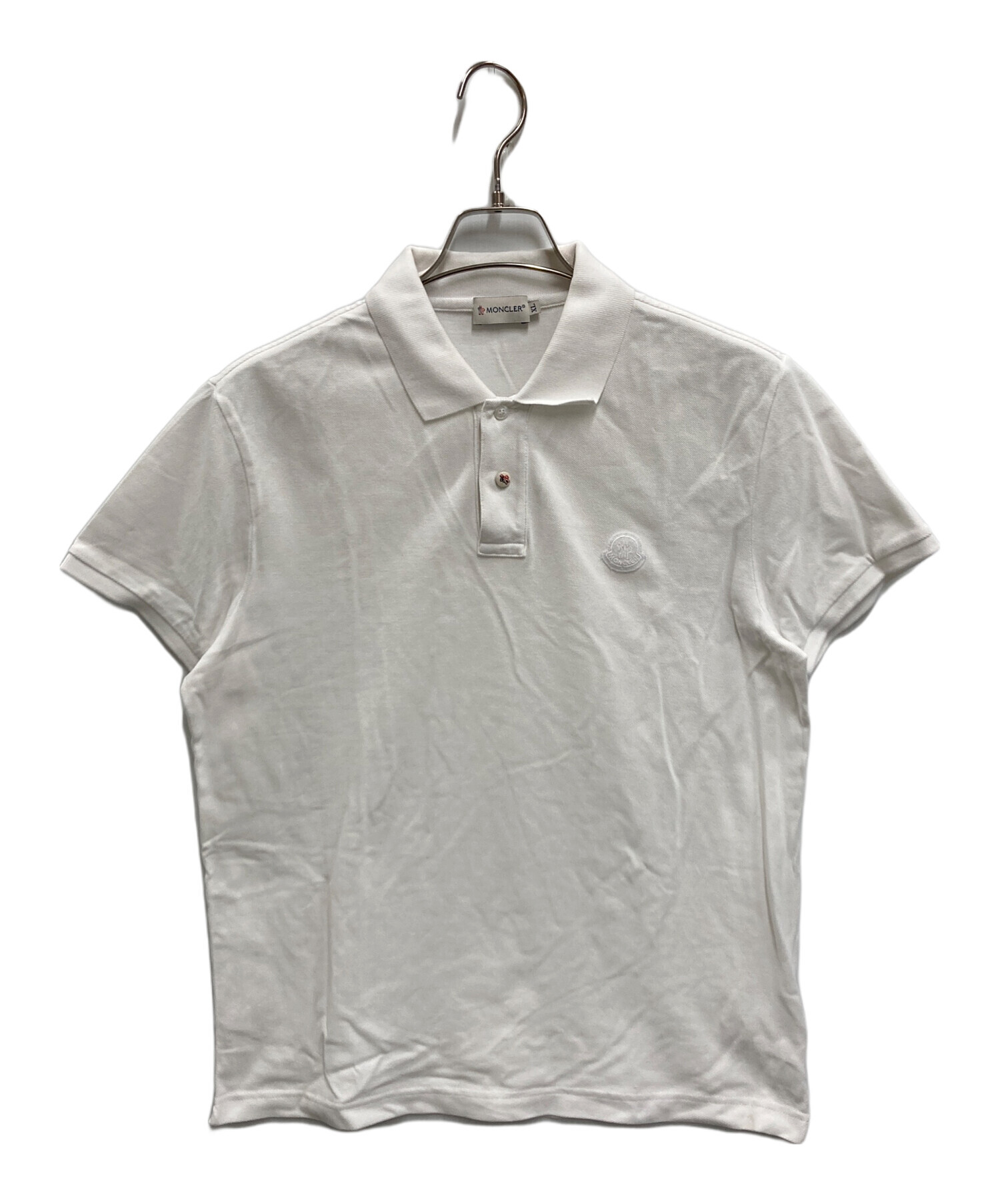 中古・古着通販】MONCLER (モンクレール) ポロシャツ ホワイト サイズ 