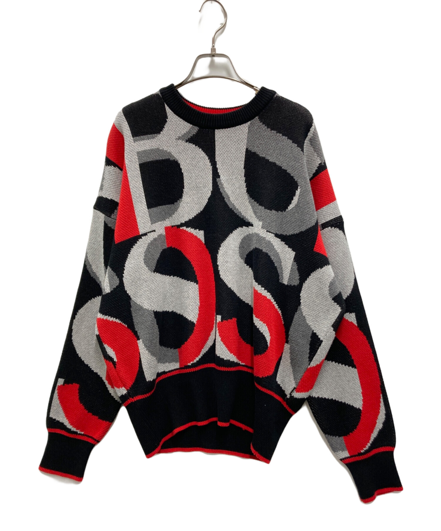 中古・古着通販】HUGO BOSS (ヒューゴ ボス) クルーネック総柄ニット 