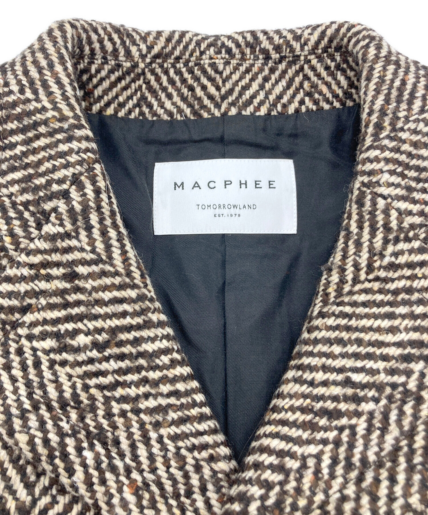 中古・古着通販】MACPHEE (マカフィー) ヘリンボーンツイード オーバー