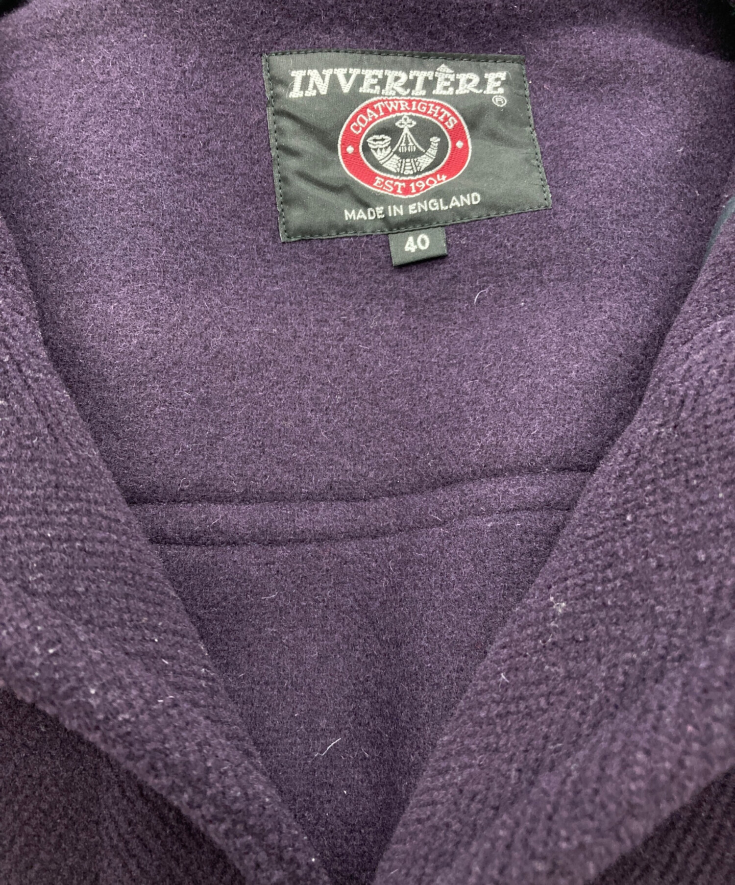 中古・古着通販】INVERTERE (インバーティア) ダッフルコート パープル