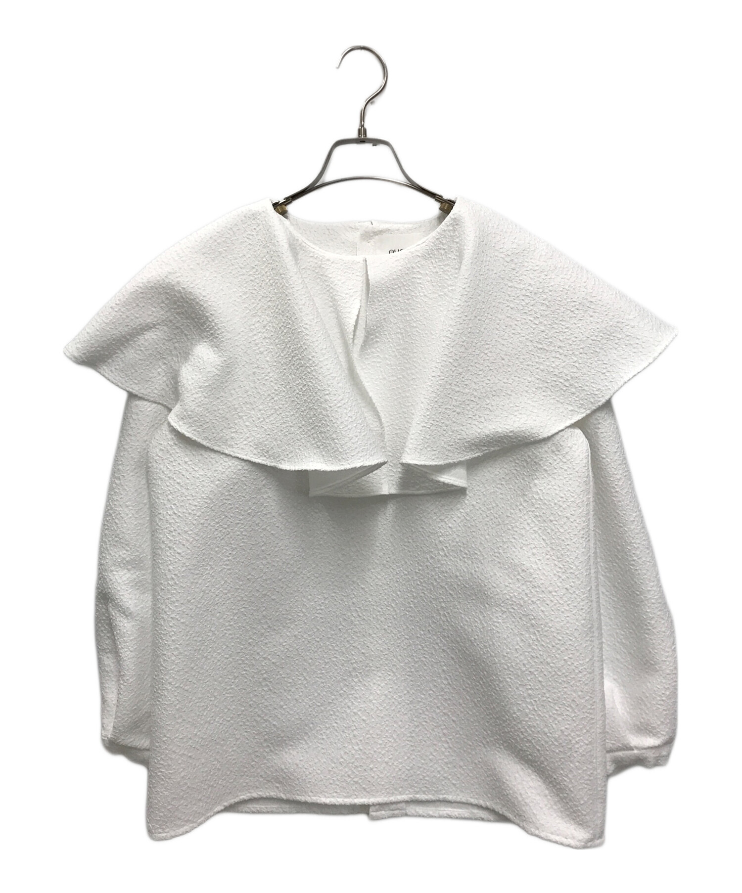 新品未使用　OHGA BIG COLLAR BLOUSE ホワイト 中古・古着通販】OHGA (オオガ) BIG COLLAR BLOUSE(ビッグ カラー