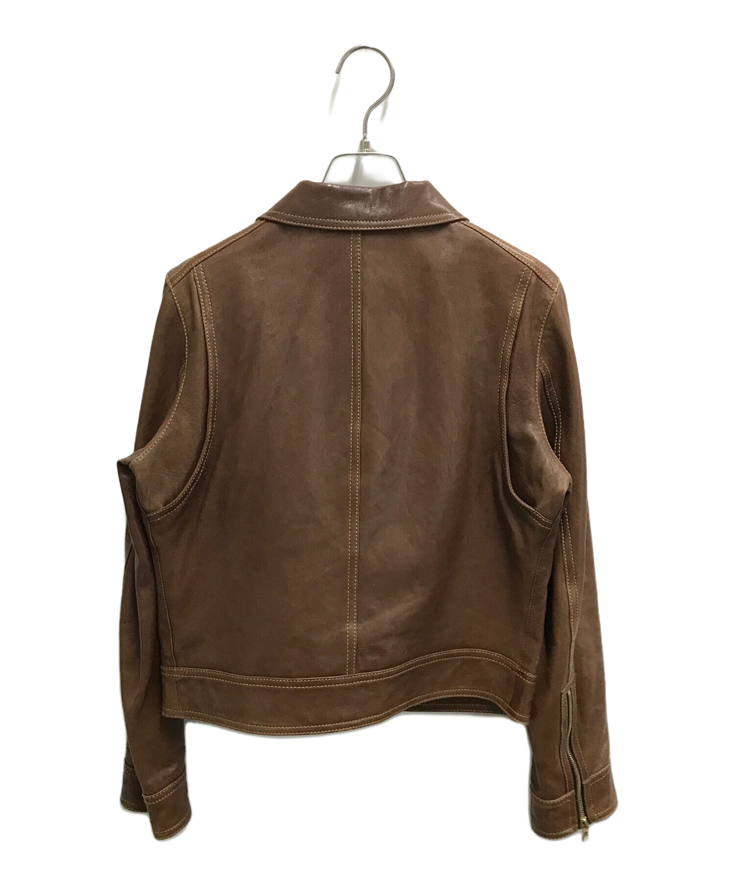 中古・古着通販】COACH (コーチ) レザージャケット ブラウン サイズ:6