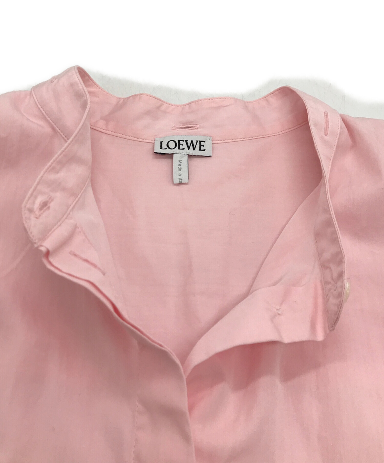 中古・古着通販】LOEWE (ロエベ) ダブルカフスシャツ ピンク サイズ:32
