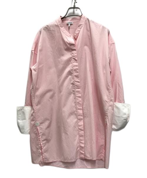 中古・古着通販】LOEWE (ロエベ) ダブルカフスシャツ ピンク サイズ:32