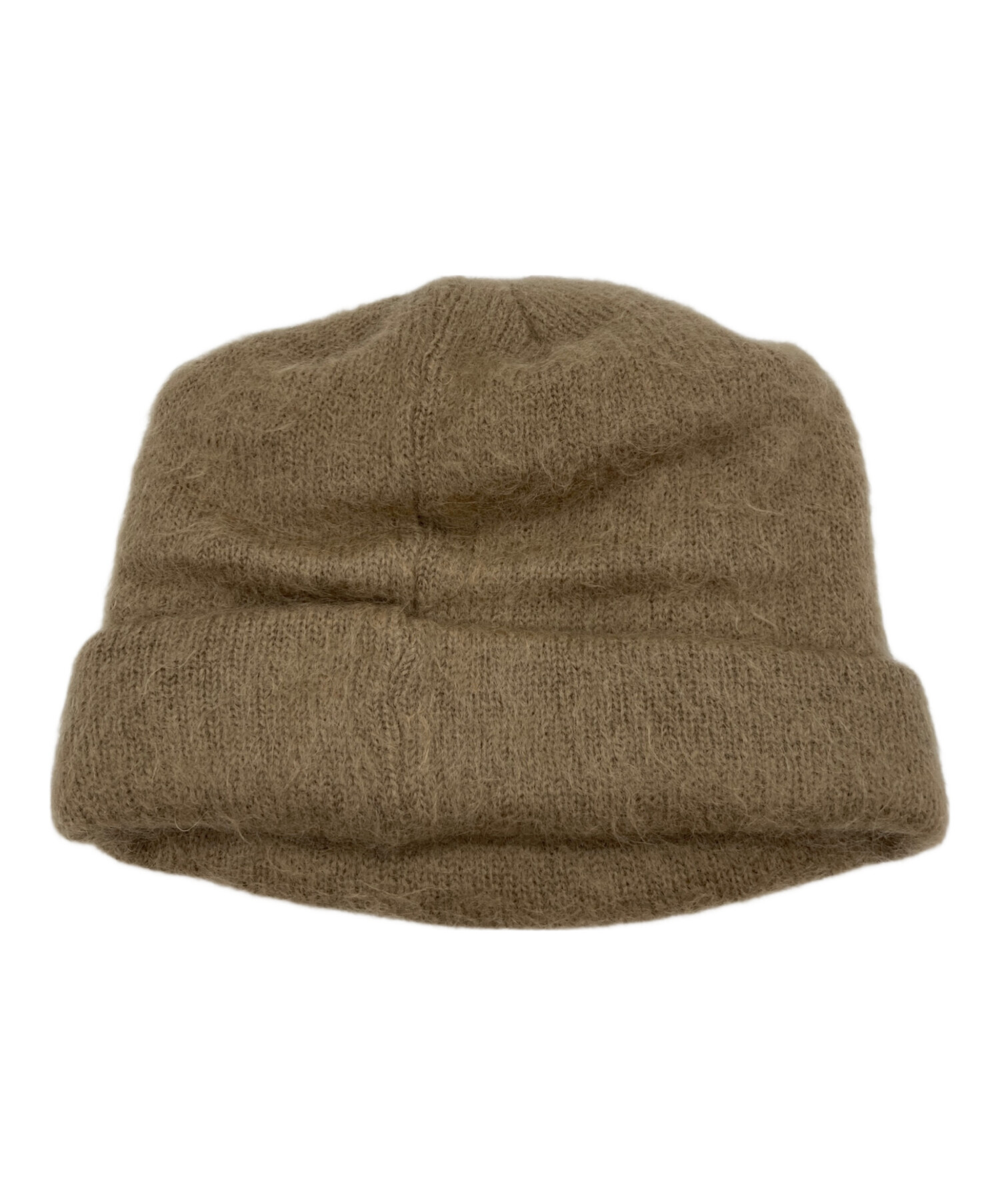 中古・古着通販】LOEWE (ロエベ) ロゴパッチモヘア混ビーニー ベージュ 