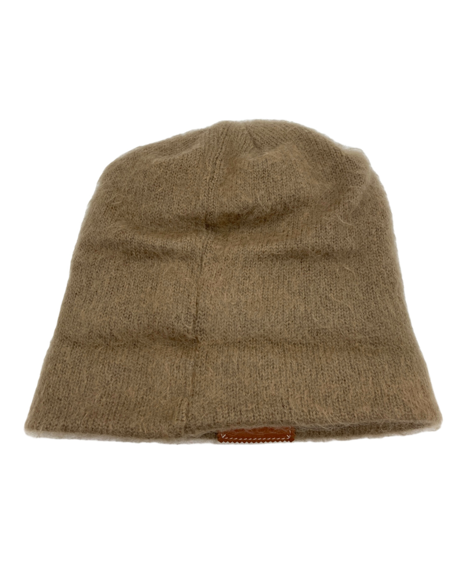 中古・古着通販】LOEWE (ロエベ) ロゴパッチモヘア混ビーニー ベージュ 