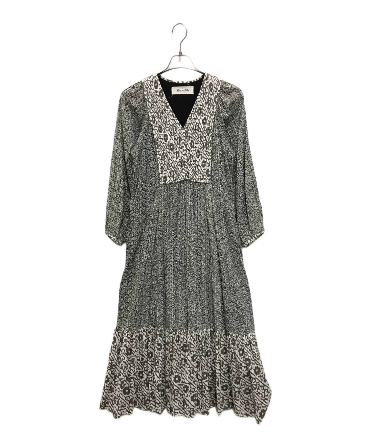 美品⭐︎サラマリカ Sara Mallika ダブルフラワープリントワンピース 中古・古着通販】sara mallika (サラマリカ) ダブルフラワープリント