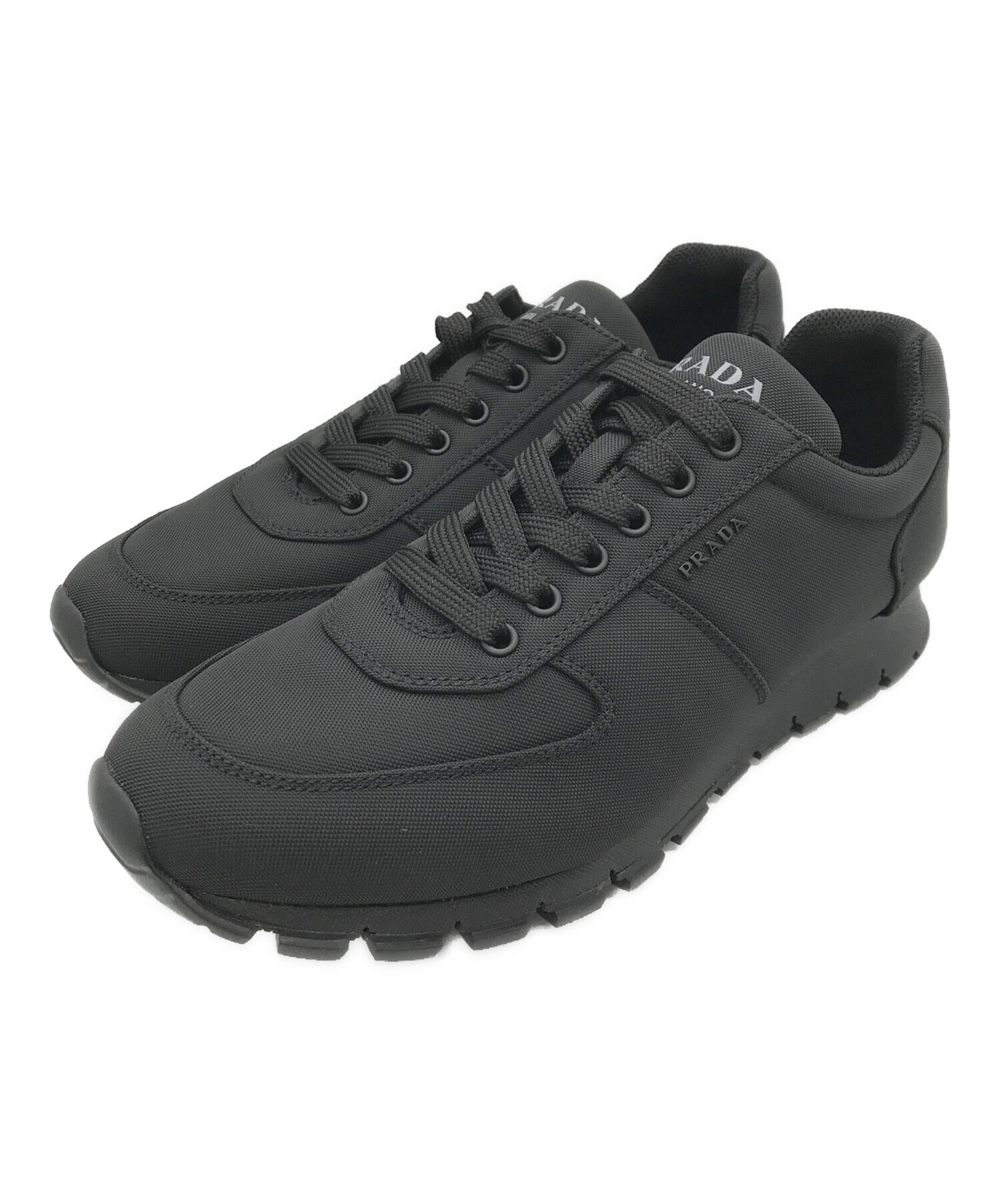 中古・古着通販】PRADA (プラダ) RE-NYLON スニーカー ブラック サイズ 