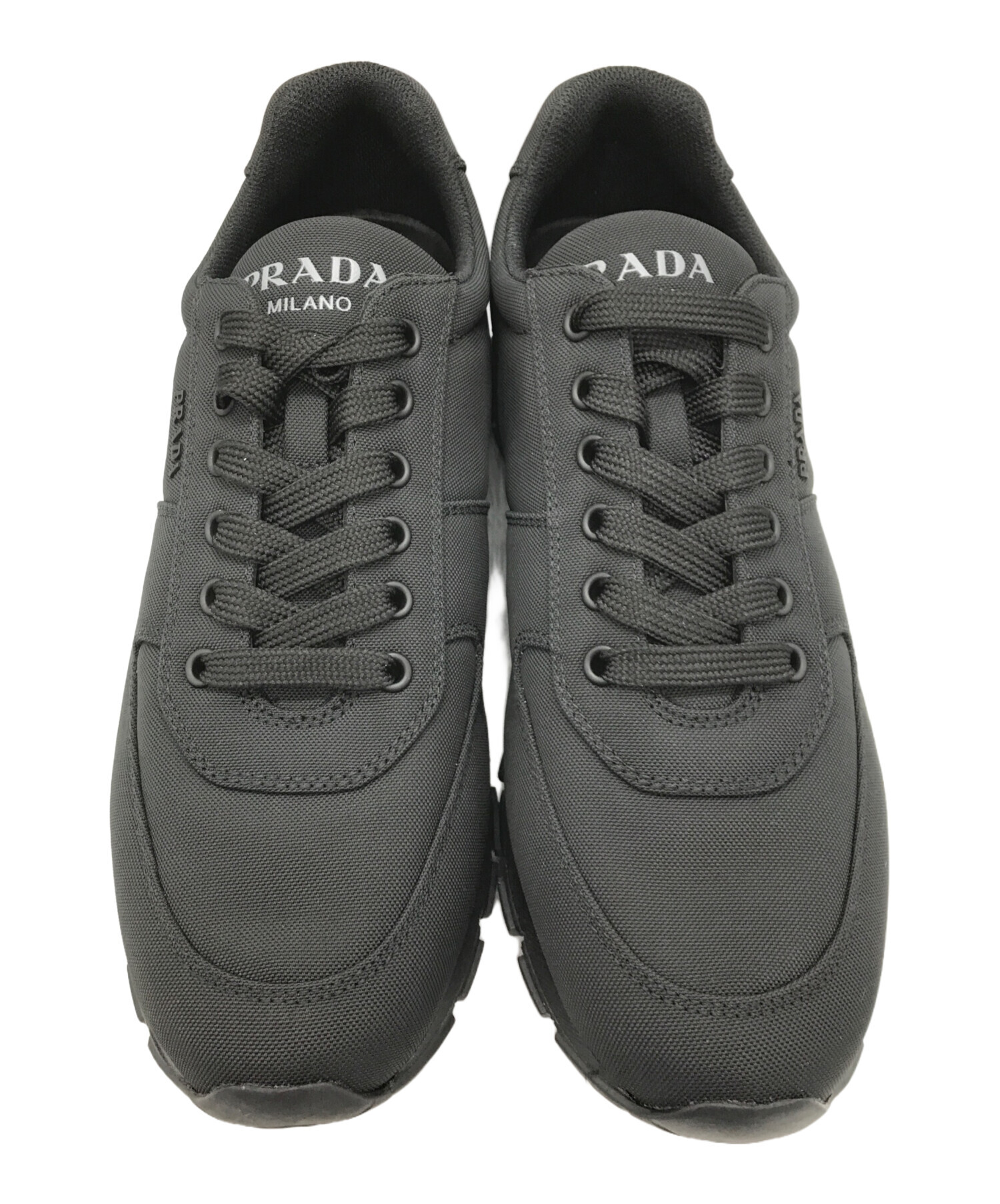 中古・古着通販】PRADA (プラダ) RE-NYLON スニーカー ブラック サイズ 