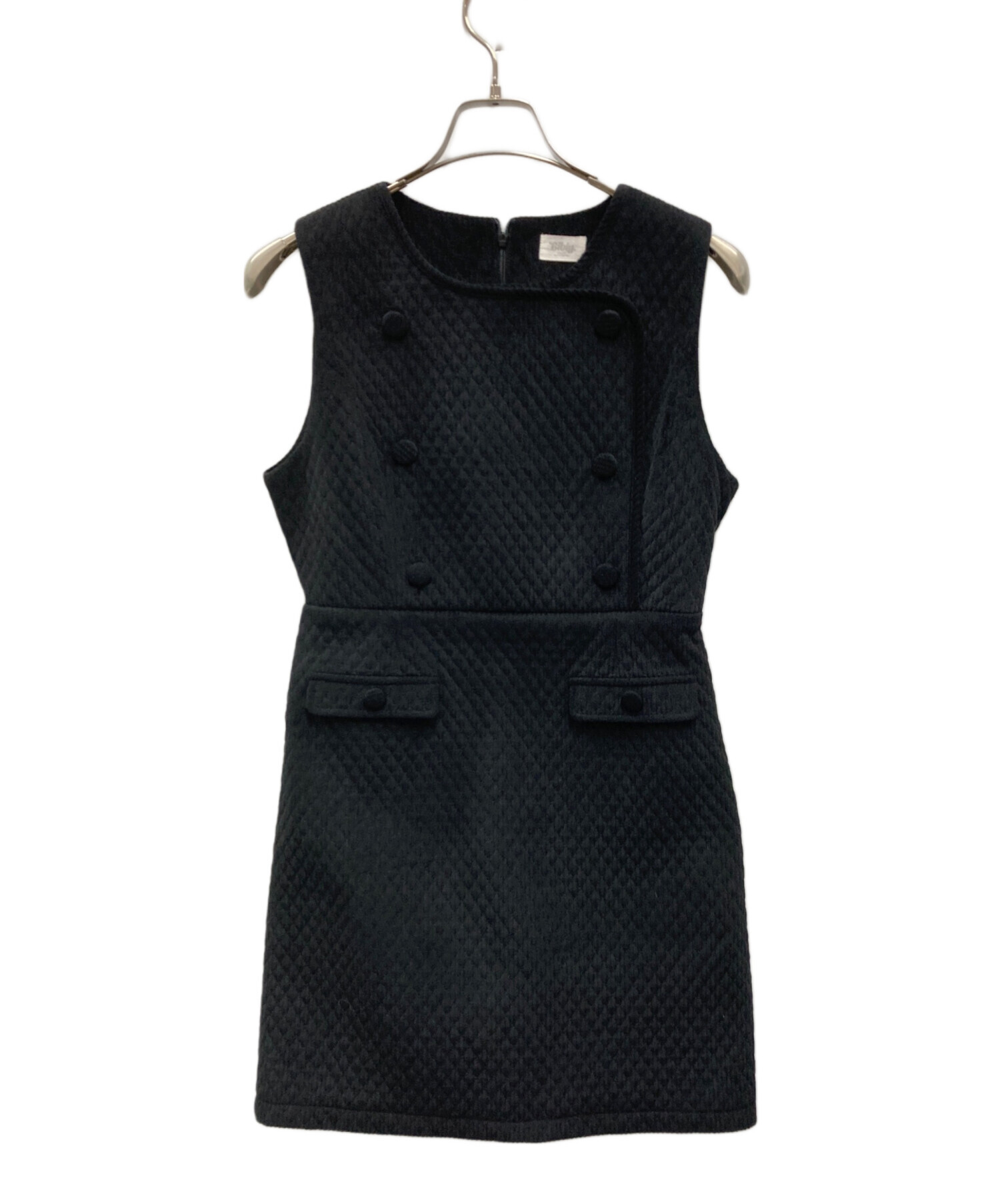 Biby ブラック フリル ノースリーブ ワンピース 中古・古着通販】Bibiy. (ビビィ) ノースリーブワンピース