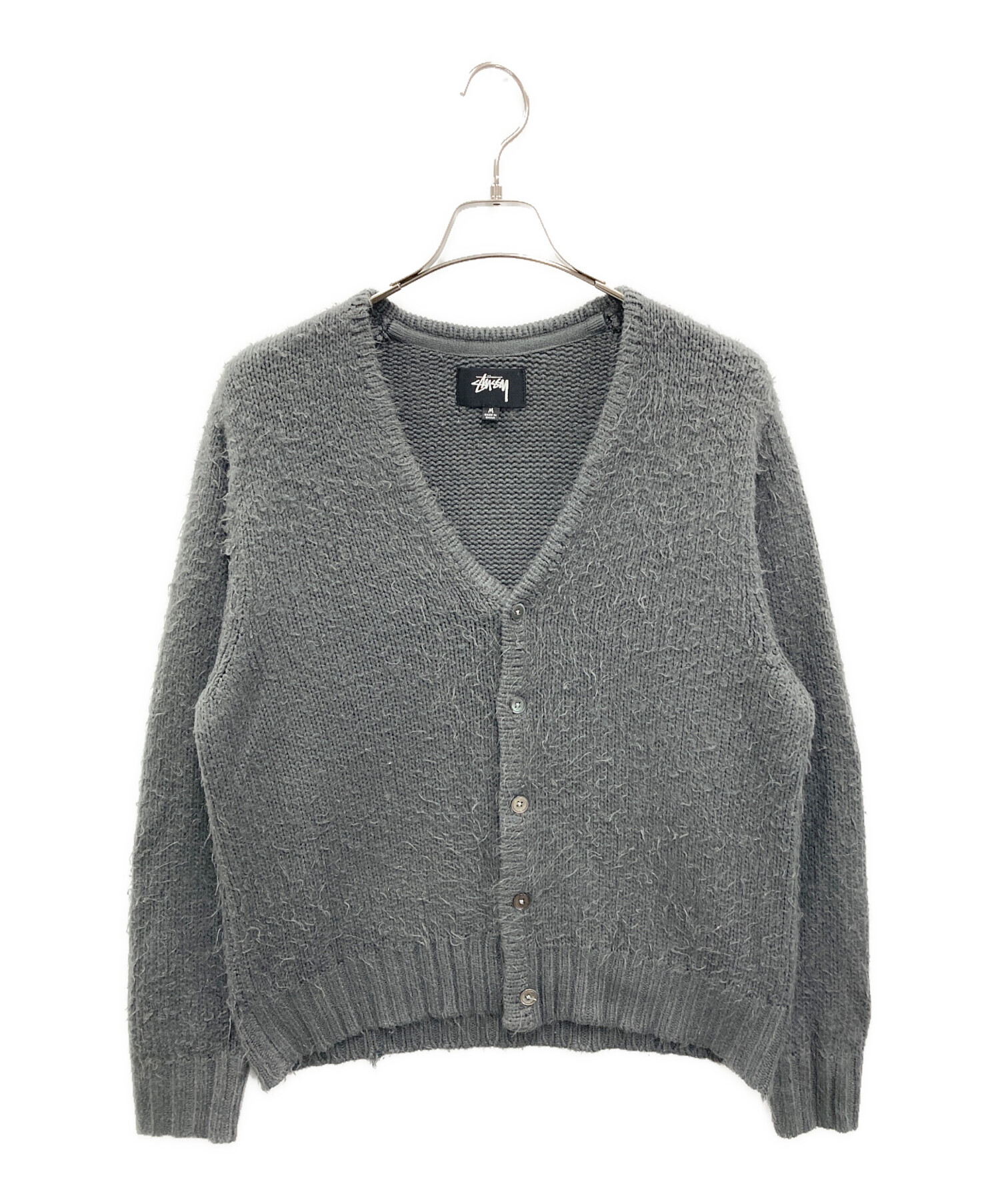 中古・古着通販】stussy (ステューシー) Brushed Cardigan グレー 