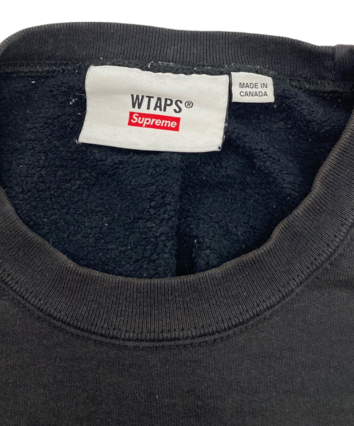 WTAPS Supreme CREWNECK スウェットブラック Supreme/WTAPS Crewneck - UG.SHAFT