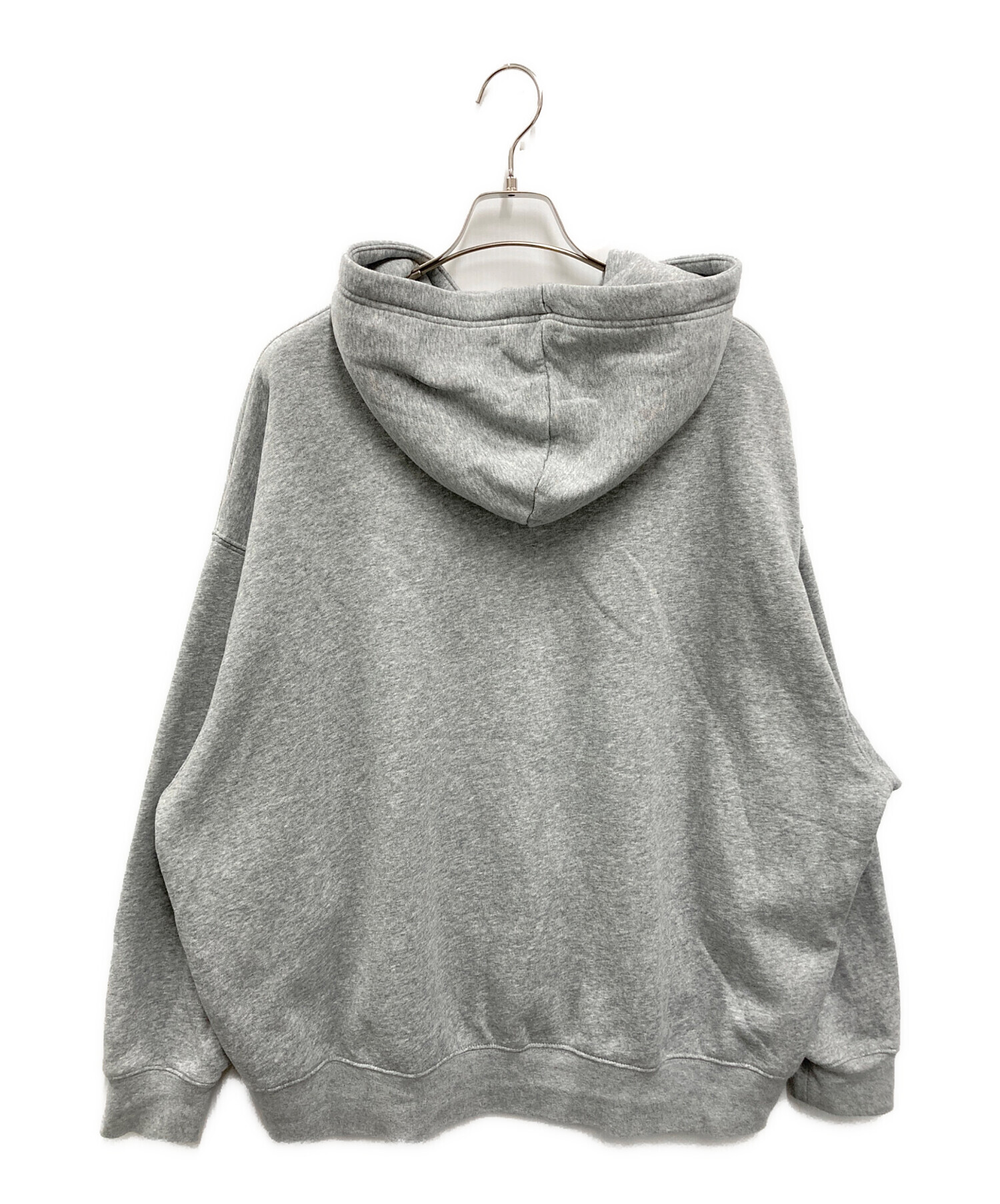 Nike ジップアップパーカー グレー/ホワイト ビンテージサイズ程度最高 中古・古着通販】NIKE (ナイキ) ロゴ刺繍ジップパーカー グレー サイズ