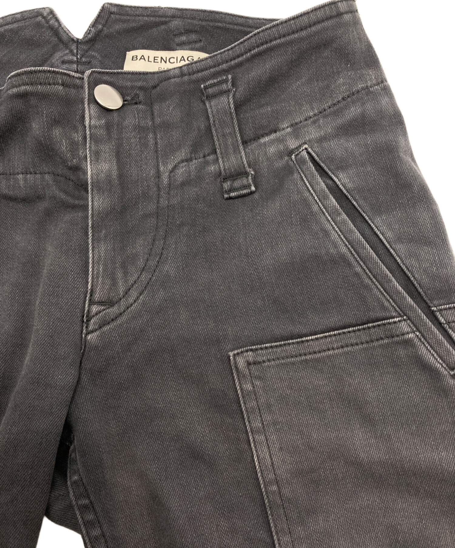 中古・古着通販】BALENCIAGA (バレンシアガ) デニムパンツ ブラック