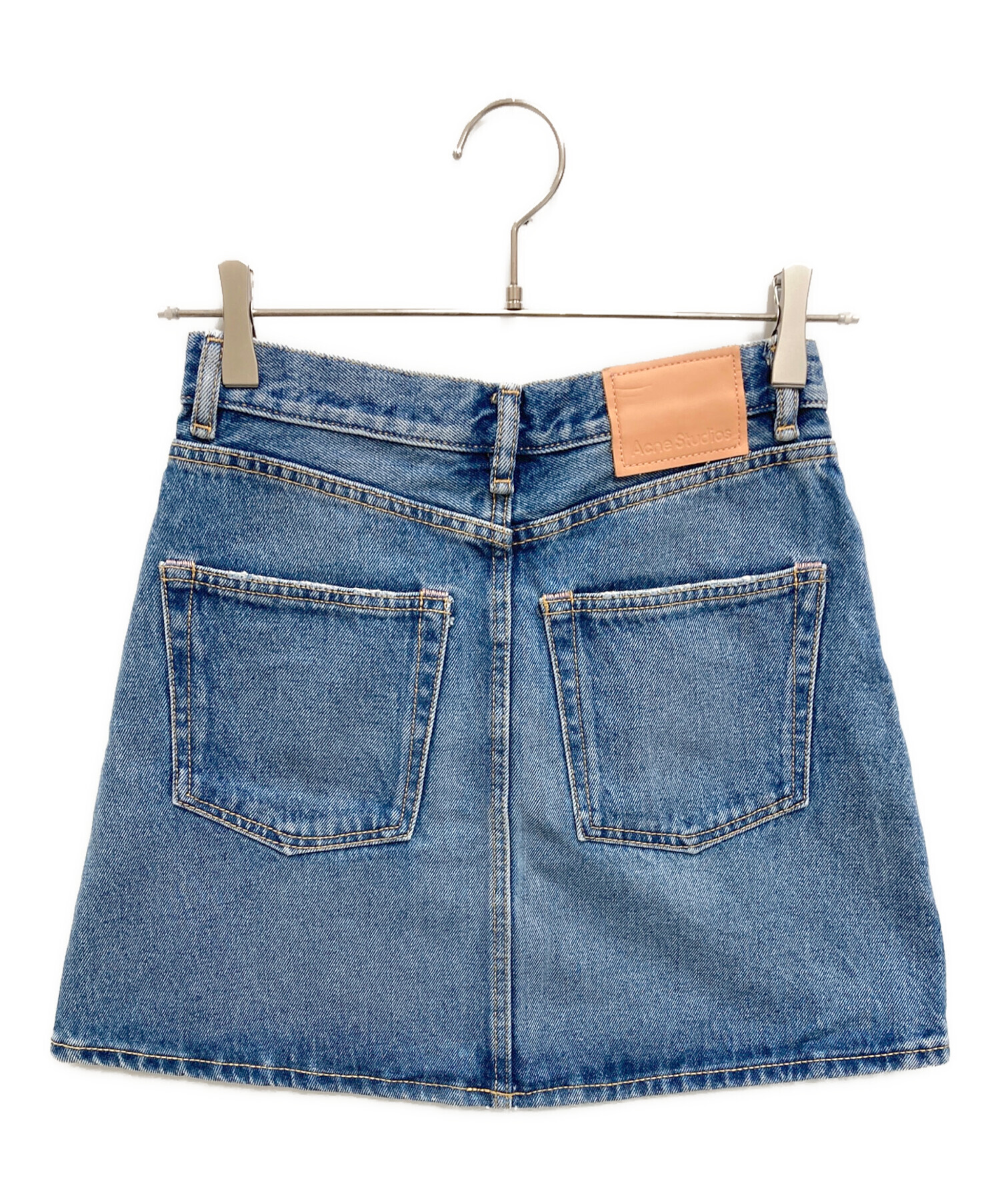 美品 Acne Studios デニムミニスカート ピンクステッチ 32サイズ 中古・古着通販】ACNE STUDIOS (アクネ ストゥディオス) デニムミニ