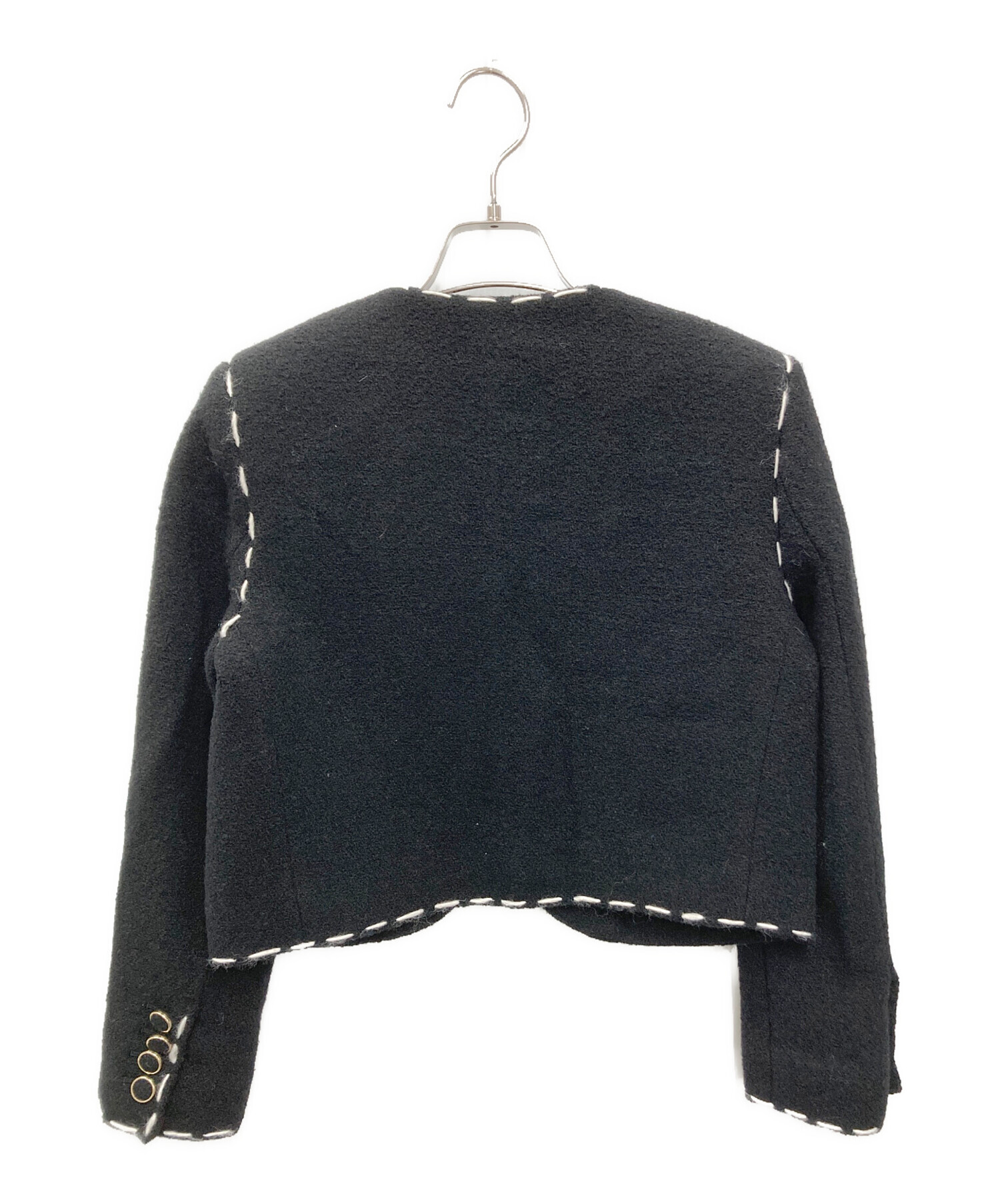 ジャケット・アウター sheller Leather combination tweed jacket seller シェリエLeather combination tweed