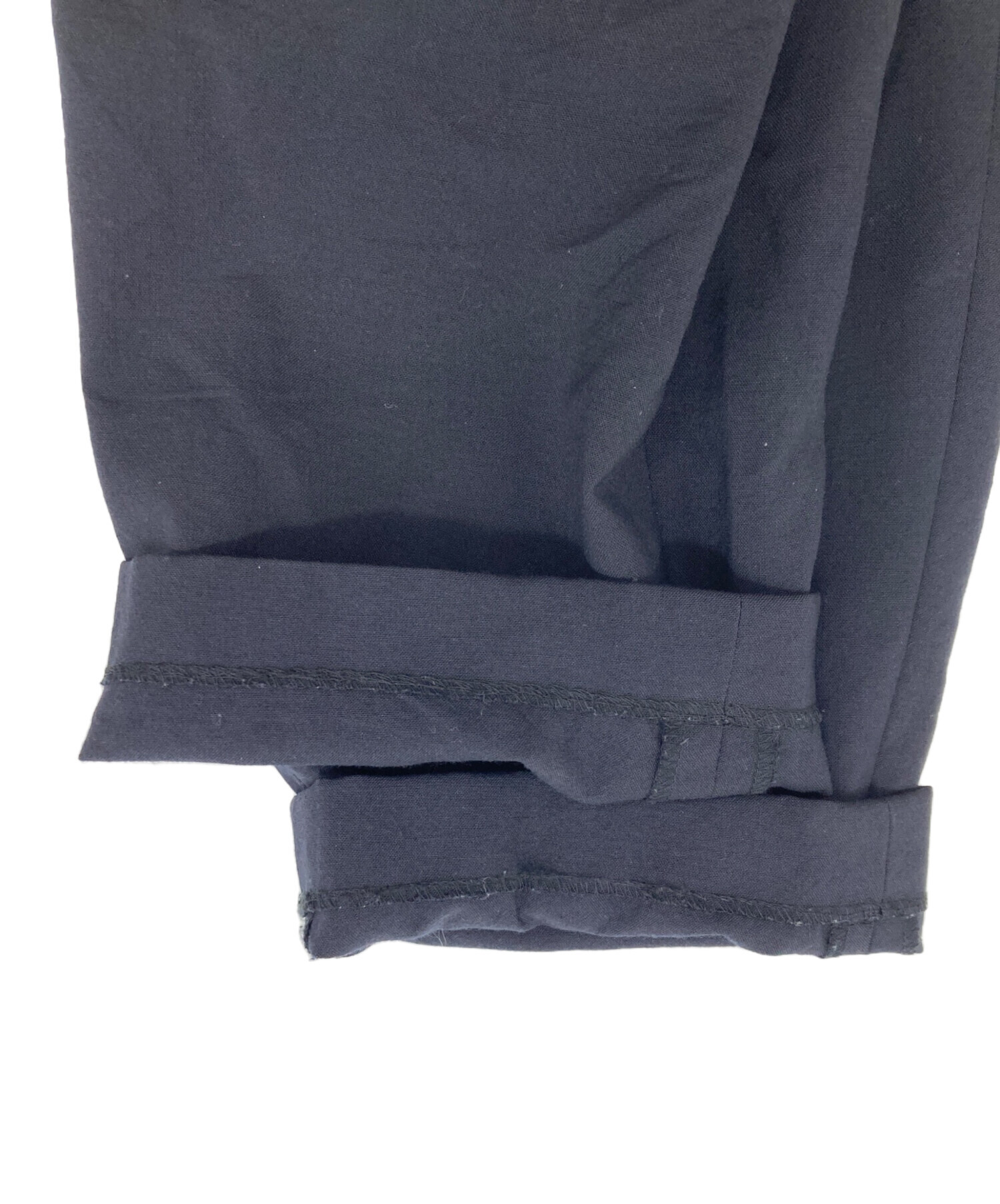 中古・古着通販】COMOLI (コモリ) ウール 2タックパンツ ネイビー