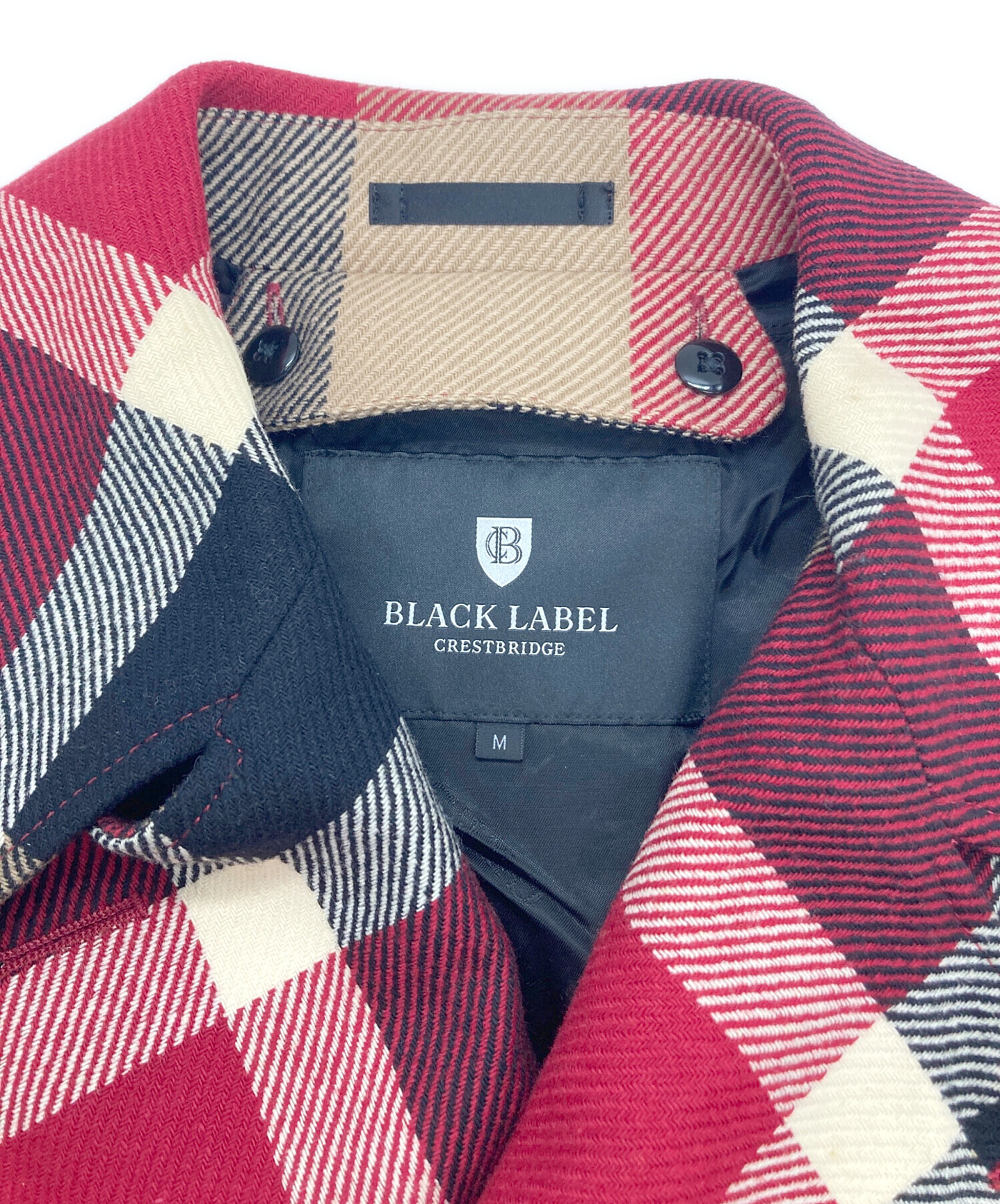 BLACK LABEL CRESTBRIDGE チェック柄 トレンチコート M BLACK LABEL CRESTBRIDGE チェック柄トレンチコート M BLUE LABEL