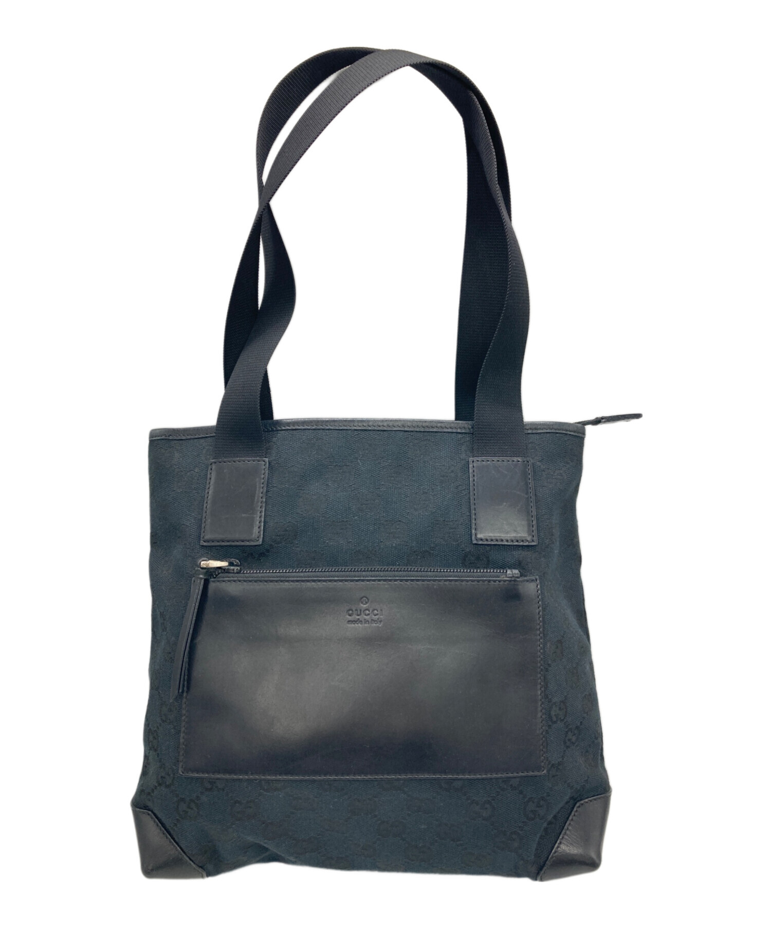 中古・古着通販】GUCCI (グッチ) GGキャンバストートバッグ ブラック 