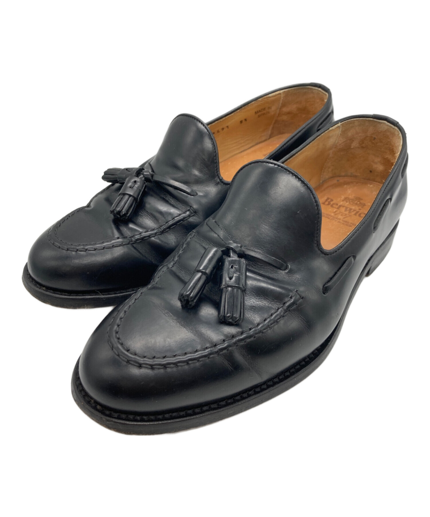 Berwick タッセルローファー スエード 4951RESGBK 黒 40