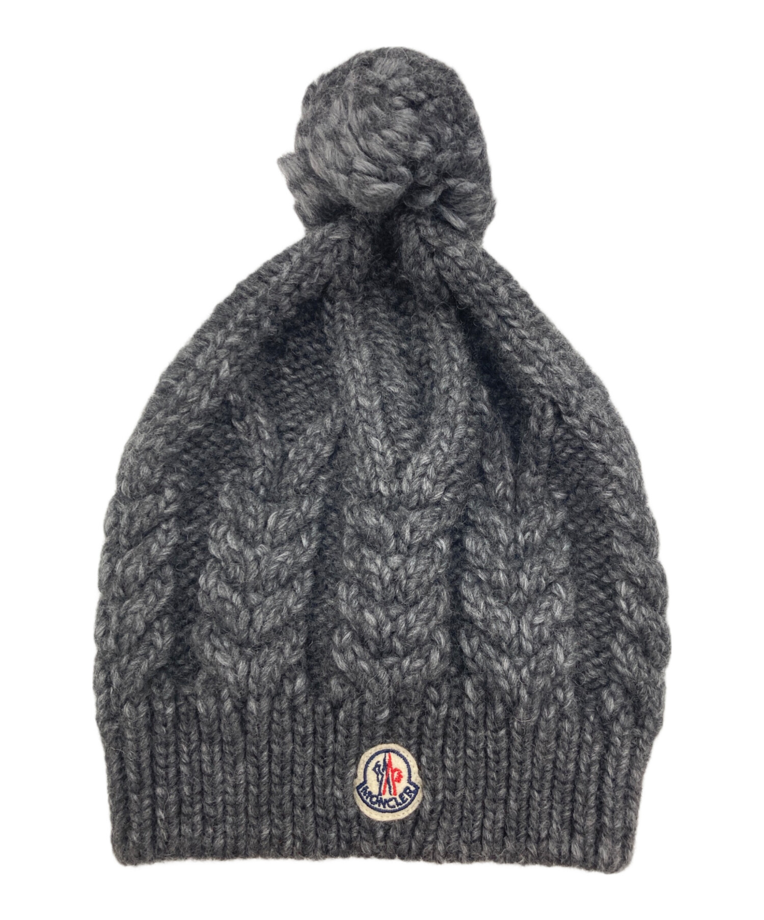 ゆずゆずです、MONCLER グレー ニット帽 中古・古着通販】MONCLER (モンクレール) ニット帽 グレー｜ブランド