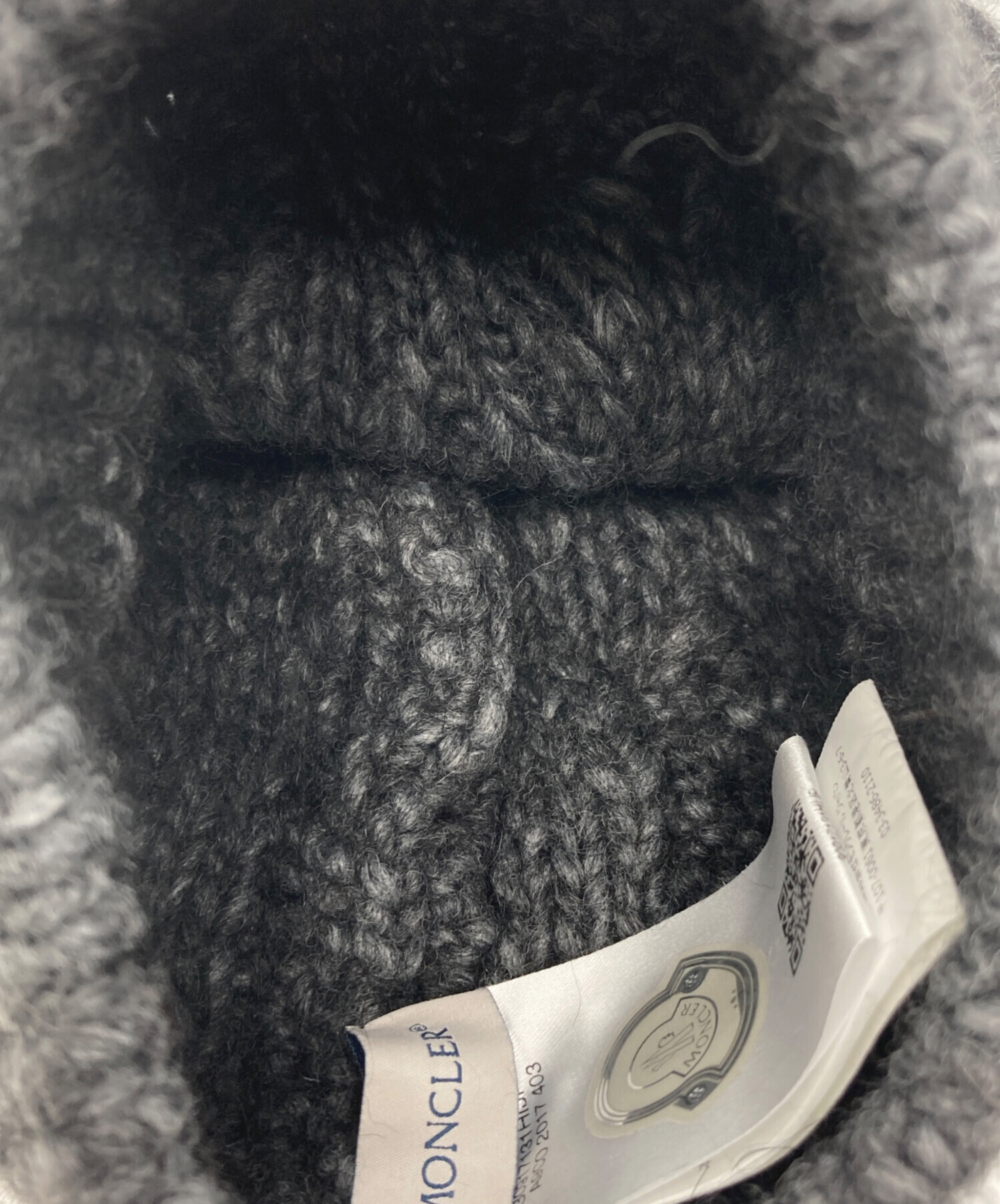 中古・古着通販】MONCLER (モンクレール) ニット帽 グレー｜ブランド
