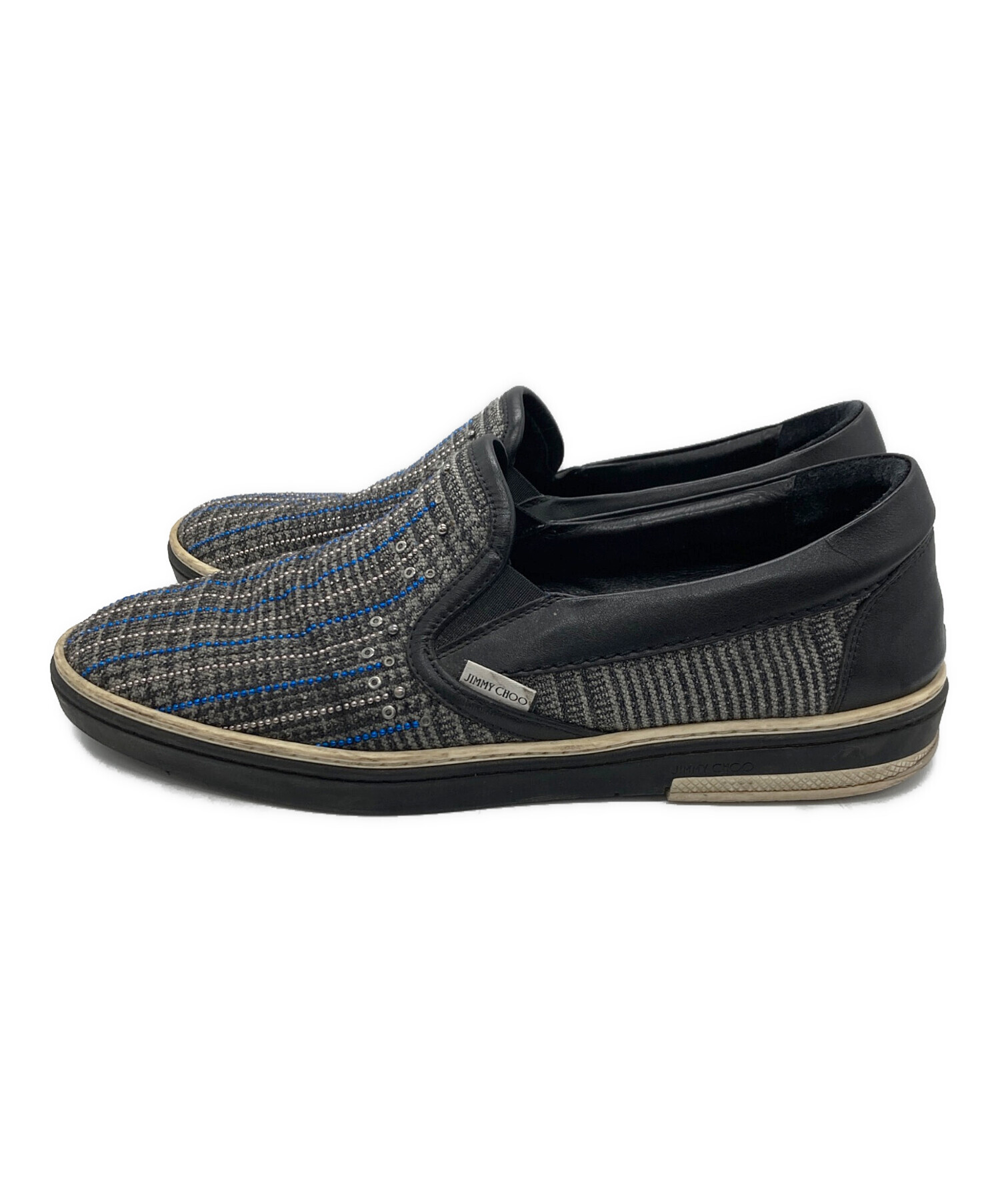 中古・古着通販】JIMMY CHOO (ジミーチュウ) スタッズスリッポン 