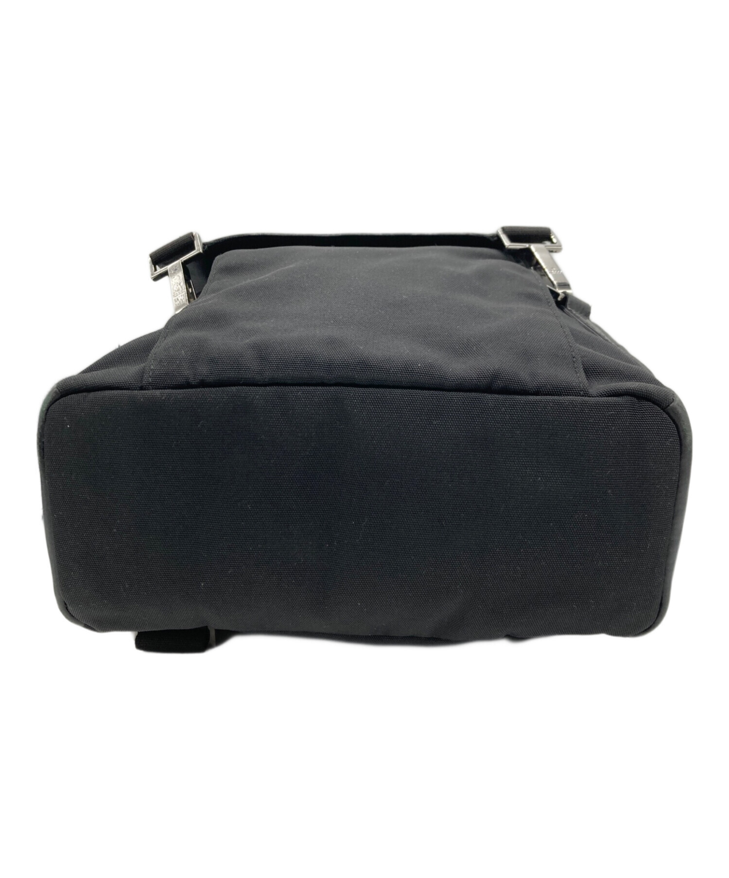中古・古着通販】GUCCI (グッチ) ナイロンレザーリュック ブラック 