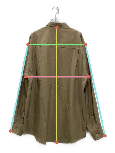AURALEE オリーブ シャツジャケット 中古・古着通販】AURALEE (オーラリー) WASHED FINX TWILL BIG SHIRT