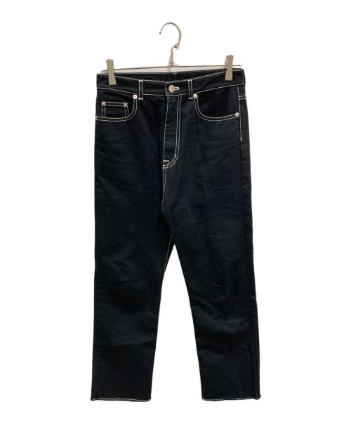 N°21 ヌメロヴェントゥーノ 20SS イタリア製 ワンウォッシュ ワイドストレートデニムパンツ 5B PANTALONE TESSUTO 20SW-B043-0151 38 Dark Indigo 定価71,500円 ボタンフライ ジーンズ ボトムス【新古品】【中古】【N°21】 N°21 ヌメロ ヴェントゥーノ デニムパンツ ストレート ジーンズ Gパン